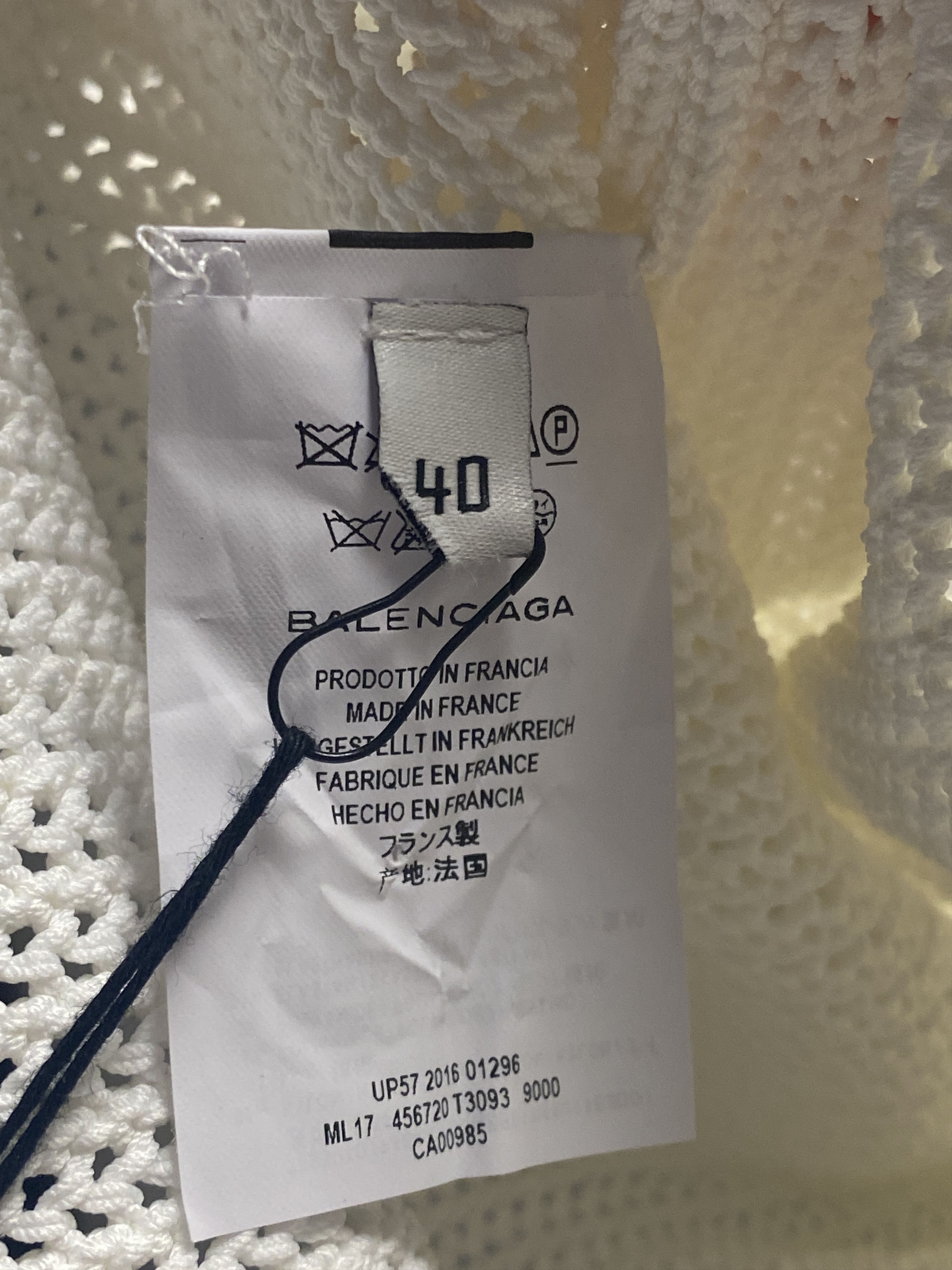 Balenciaga SS17 Chainmail Knit in rare white Size US M / EU 48-50 / 2 - 4 Thumbnail