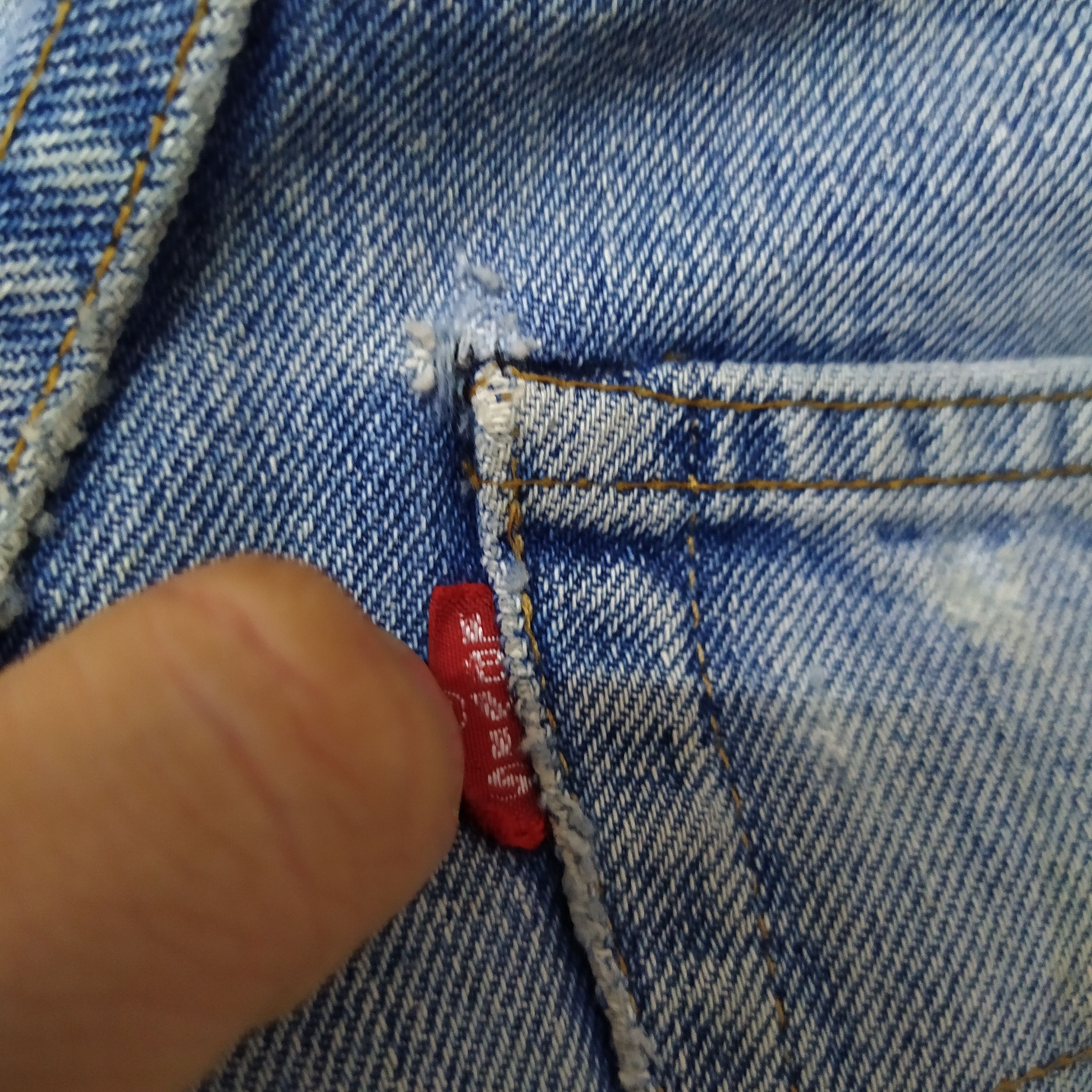 Levi's × Vintage 80s LEVIS 501 SELVEDGE USA #6 DISTRESED DENIM COBAIN (D419) Size US 27 - 3 Thumbnail