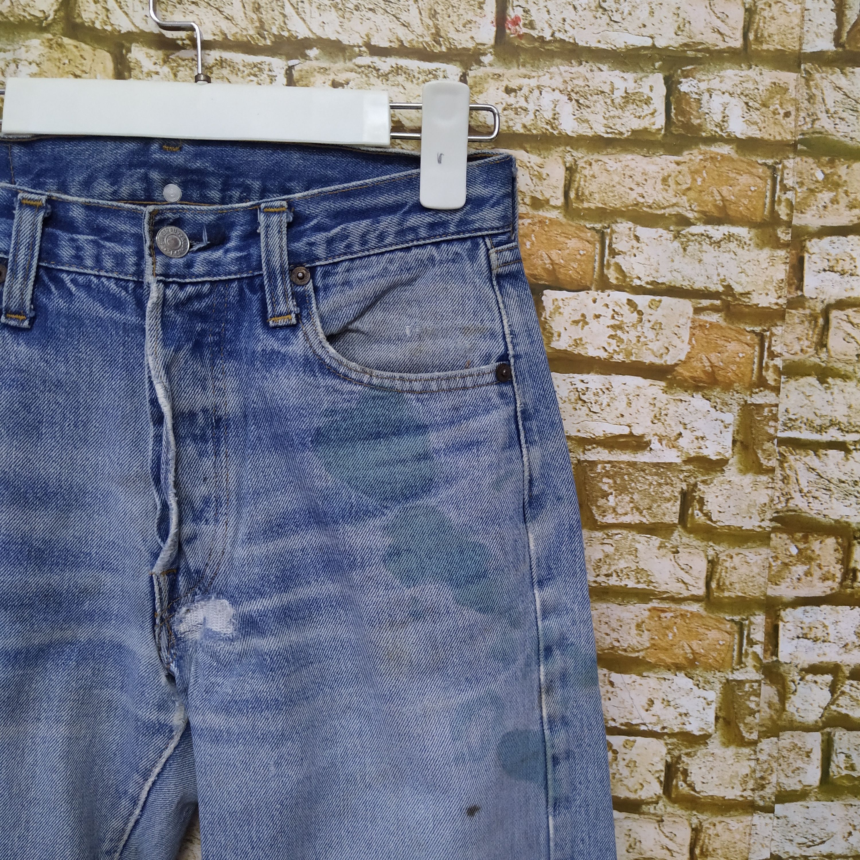 Levi's × Vintage 80s LEVIS 501 SELVEDGE USA #6 DISTRESED DENIM COBAIN (D419) Size US 27 - 7 Thumbnail