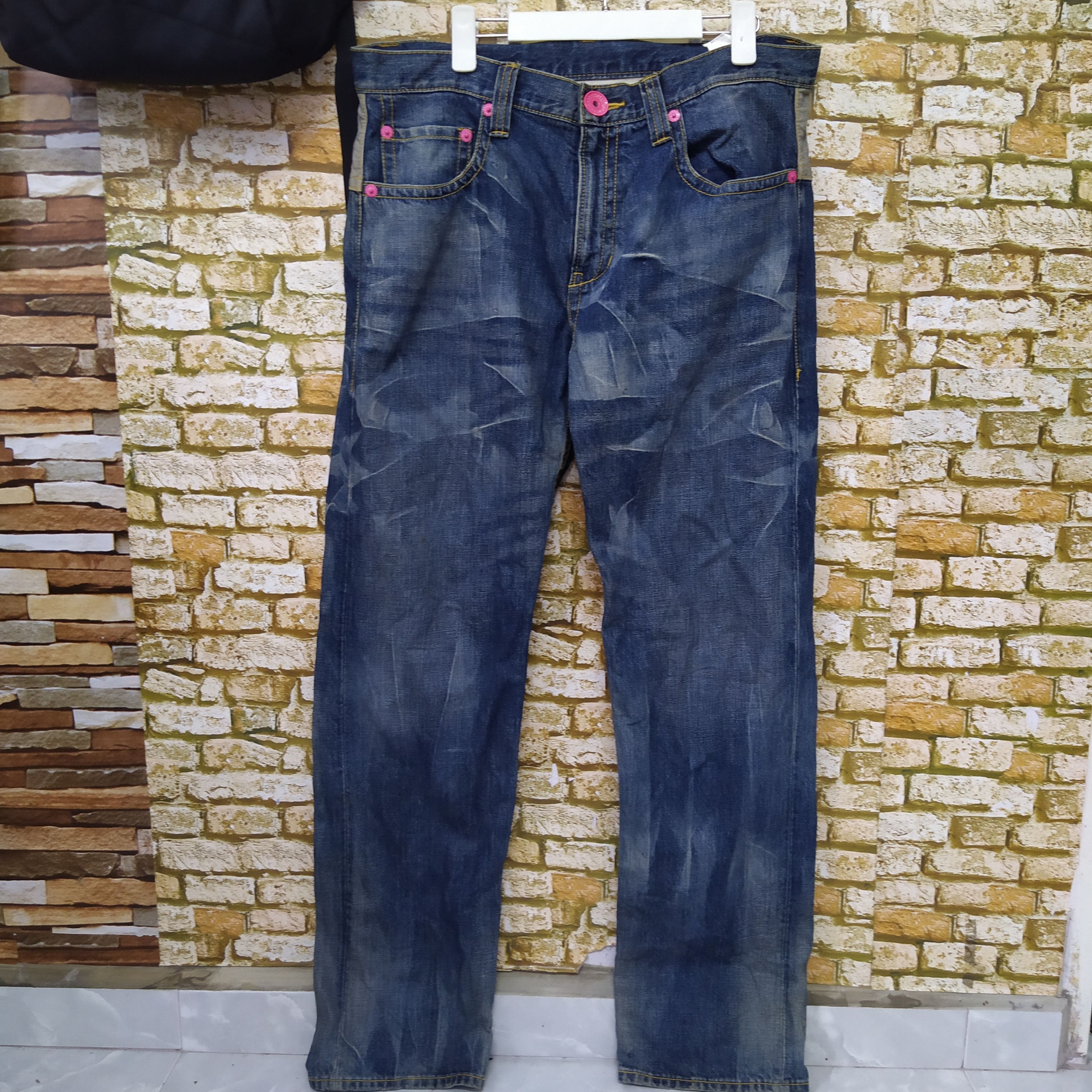 Japanese Brand CO & LU DISTRESSED DENIM (D422) Size US 36 / EU 52 - 1 Thumbnail