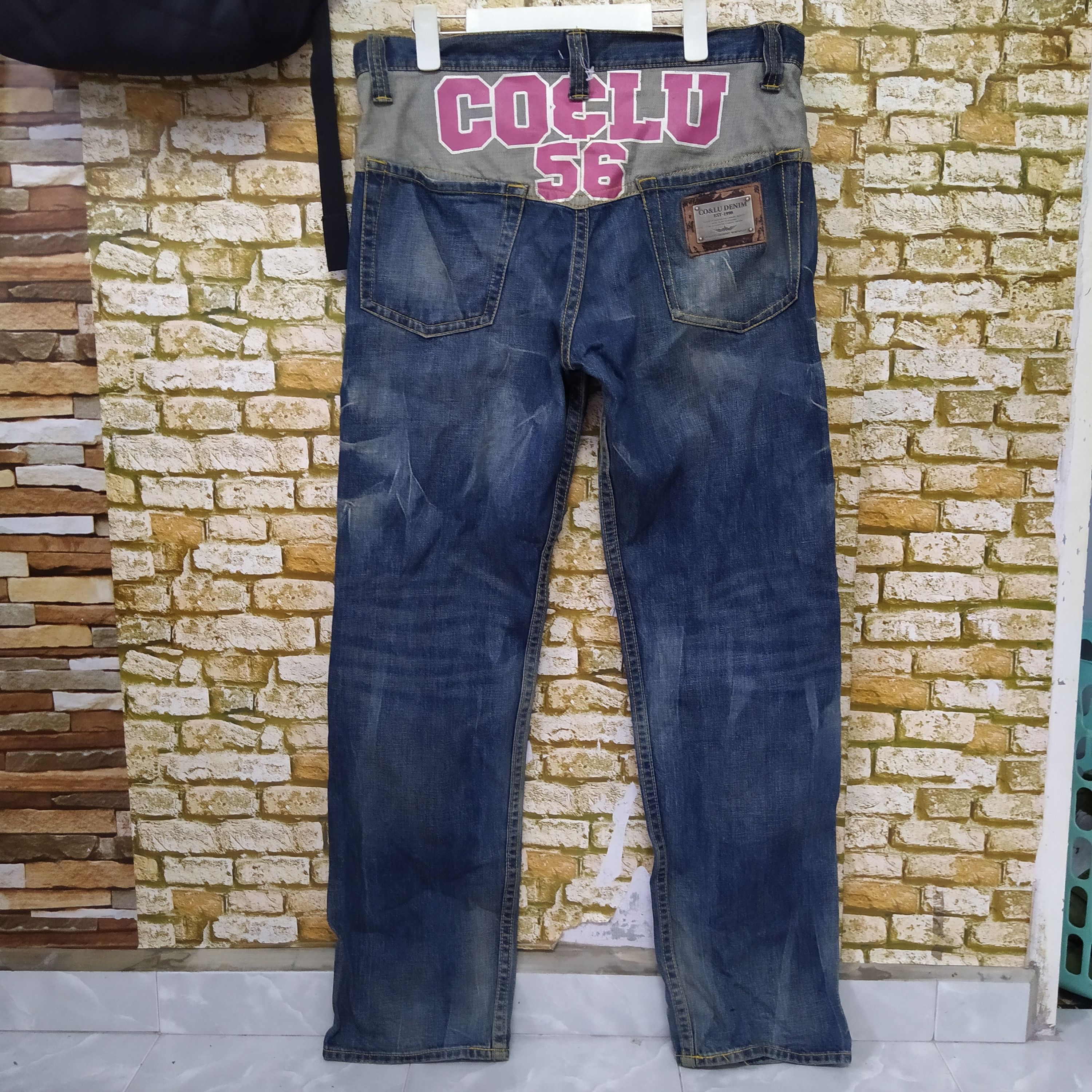 Japanese Brand CO & LU DISTRESSED DENIM (D422) Size US 36 / EU 52 - 2 Thumbnail