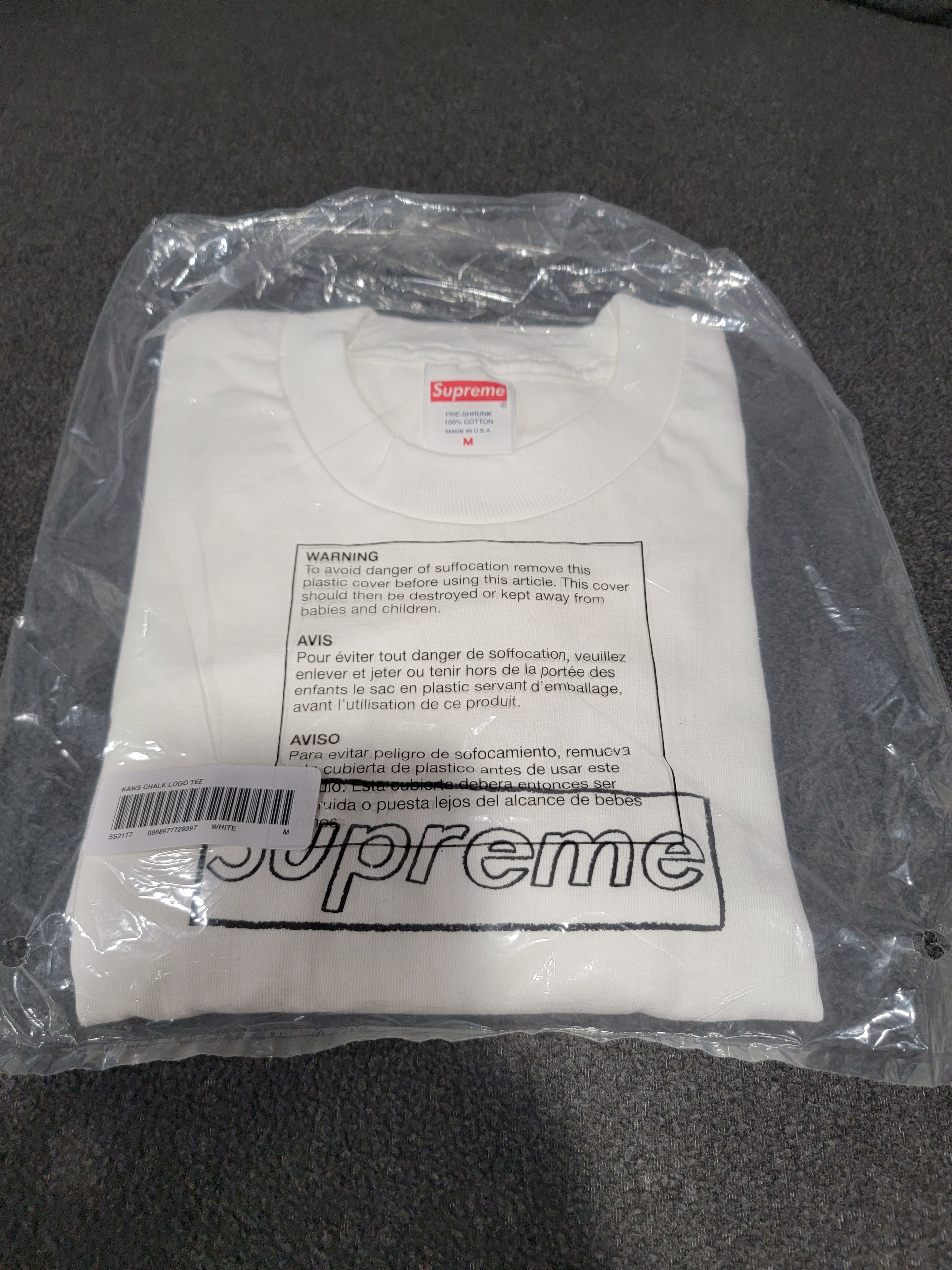 Supreme KAWS Chalk Box Logo Tee Red Size Medium Bogo T Shirt M