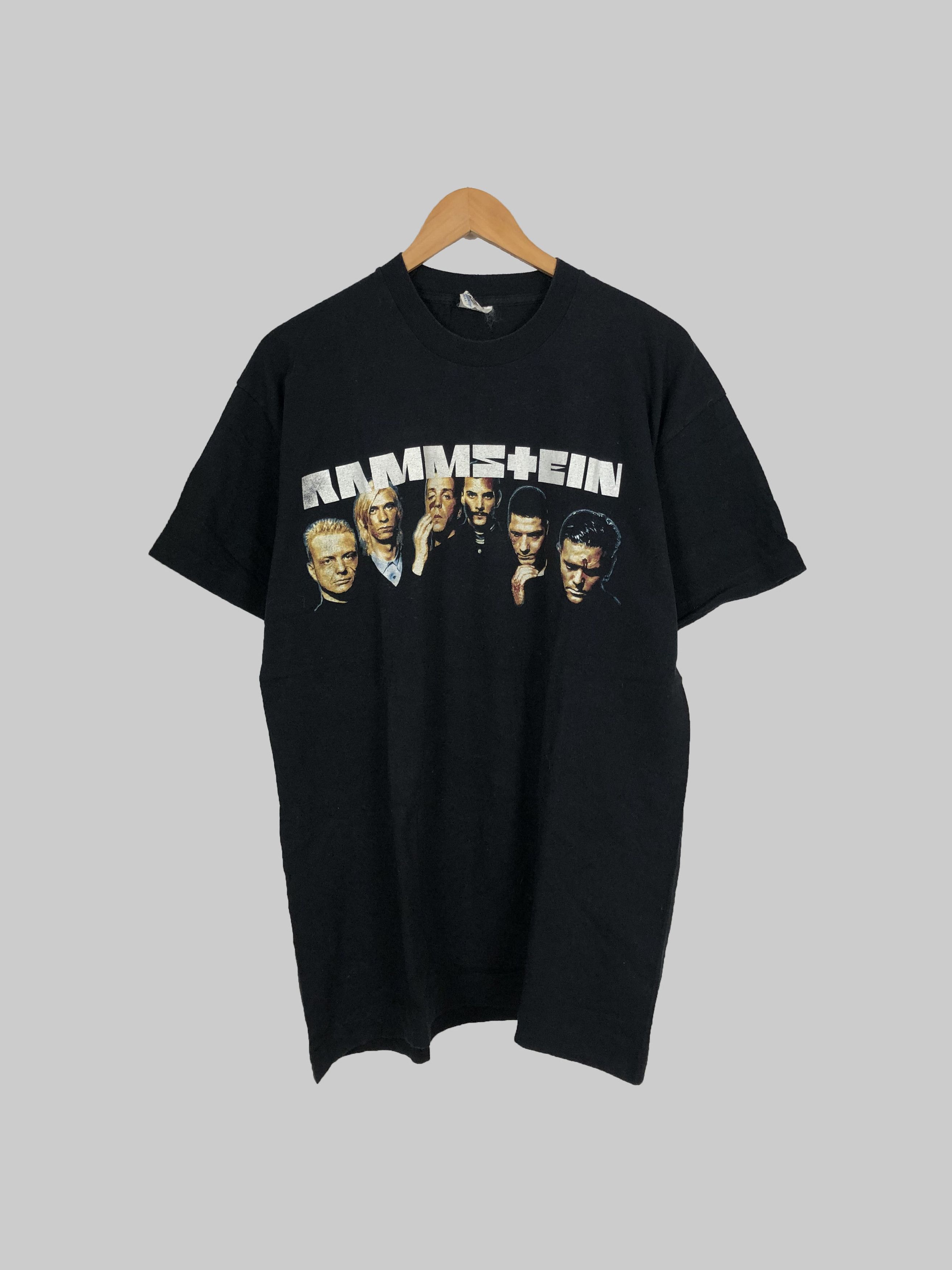 Band Tees Vintage 90s Rammstein Faces (Iron Maiden Marilyn Manson) Size US L / EU 52-54 / 3 - 1 Thumbnail