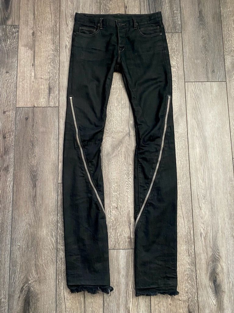 Rick Owens RICK OWENS SS09 STRUTTER WAXED BANANA CUT DENIM JEANS | Grailed