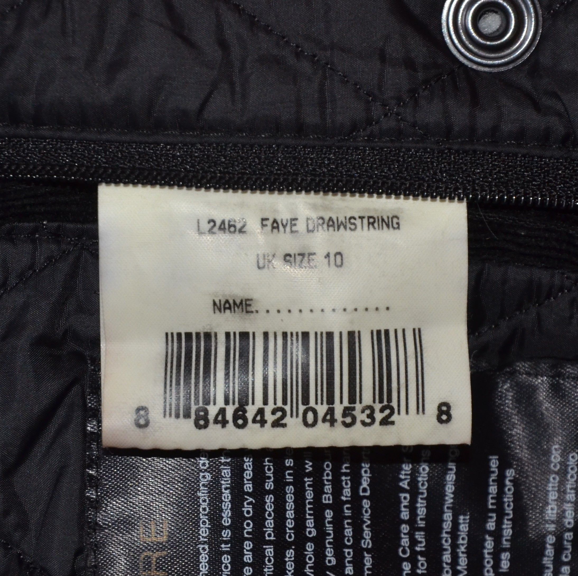 Barbour Barbour L2462 Faye Drawstring Wax Jacket Waterproof England Size S / US 4 / IT 40 - 11 Thumbnail