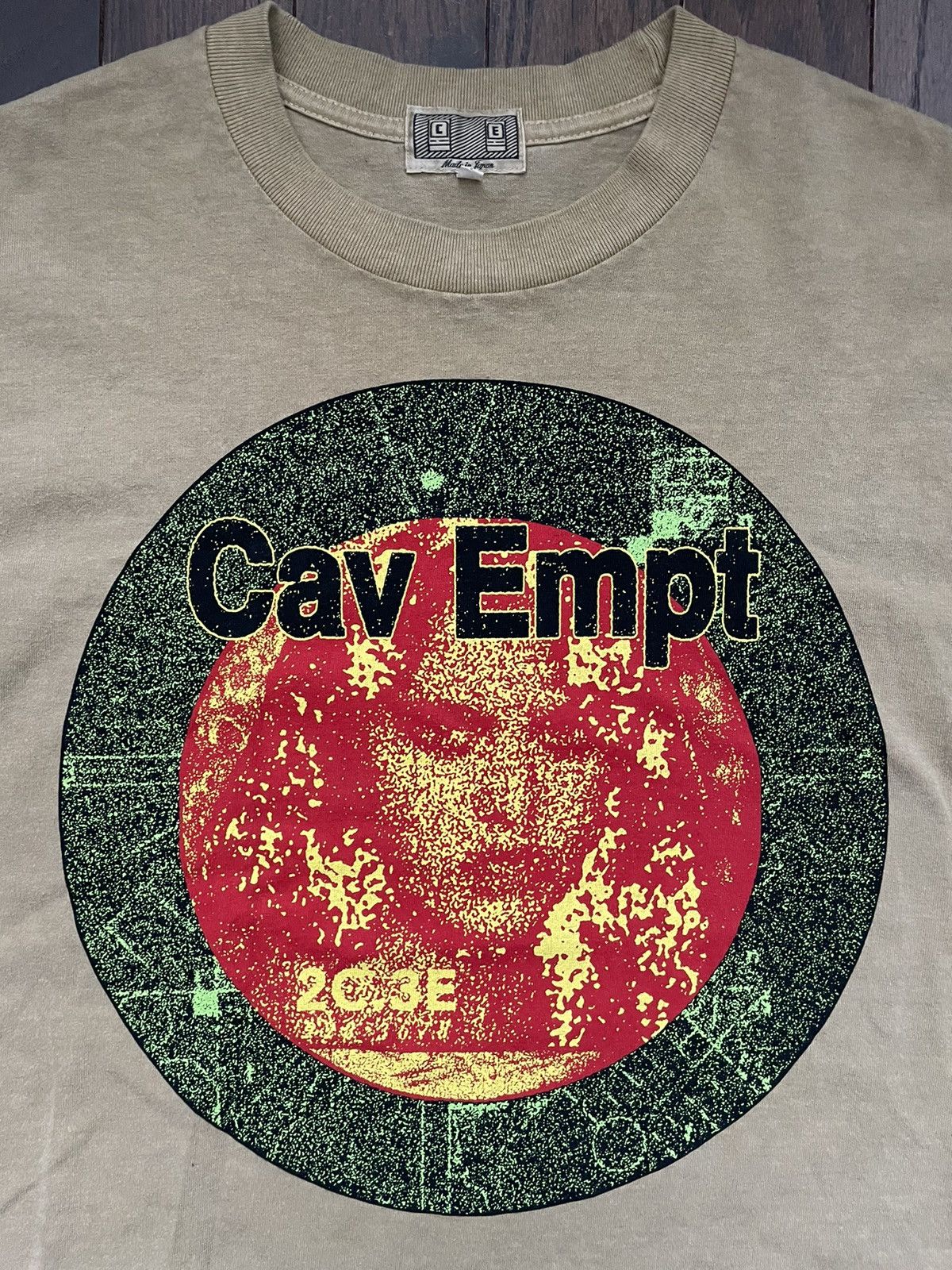 Cav Empt Cav Empt 2C.3E Overdye T-shirt Sand Tan Size US M / EU 48-50 / 2 - 3 Thumbnail
