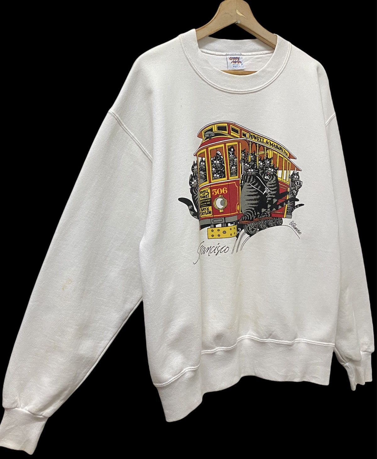Vintage RARE🔥VINTAGE 90s HAWAIIAN CRAZY SHIRTS CRAZY CAT SWEATSHIRT Size US S / EU 44-46 / 1 - 10 Thumbnail