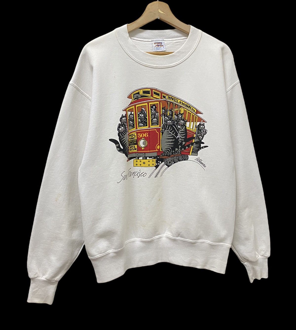 Vintage RARE🔥VINTAGE 90s HAWAIIAN CRAZY SHIRTS CRAZY CAT SWEATSHIRT Size US S / EU 44-46 / 1 - 9 Thumbnail