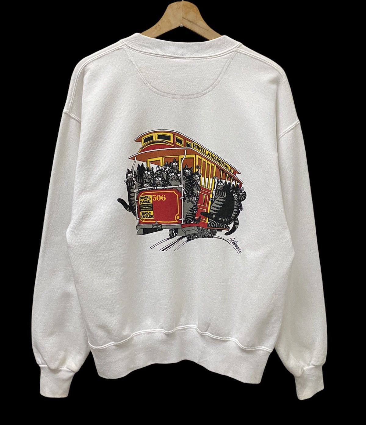 Vintage RARE🔥VINTAGE 90s HAWAIIAN CRAZY SHIRTS CRAZY CAT SWEATSHIRT Size US S / EU 44-46 / 1 - 2 Thumbnail
