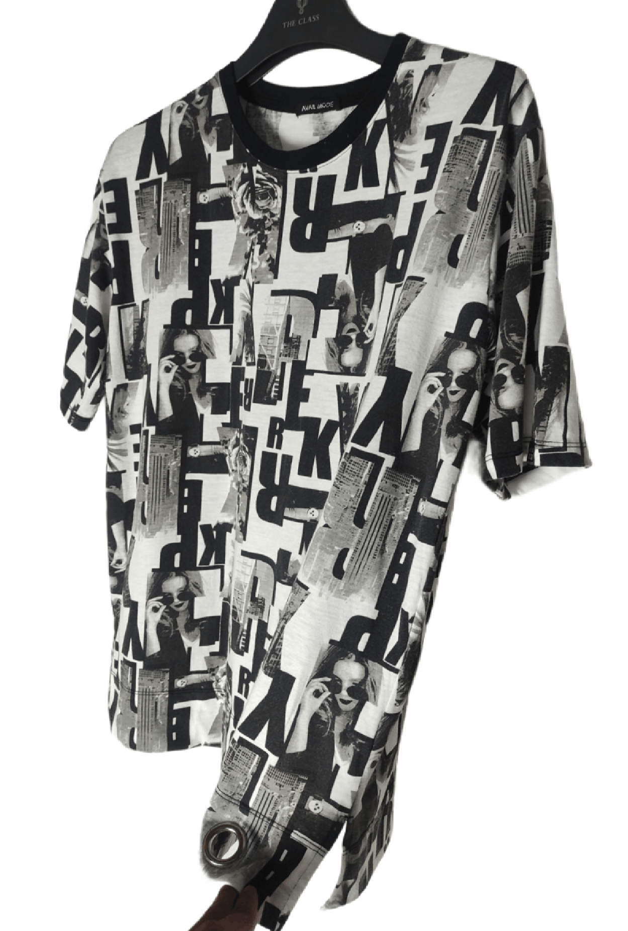 T shirts Black and White Full Print by Avail Mode