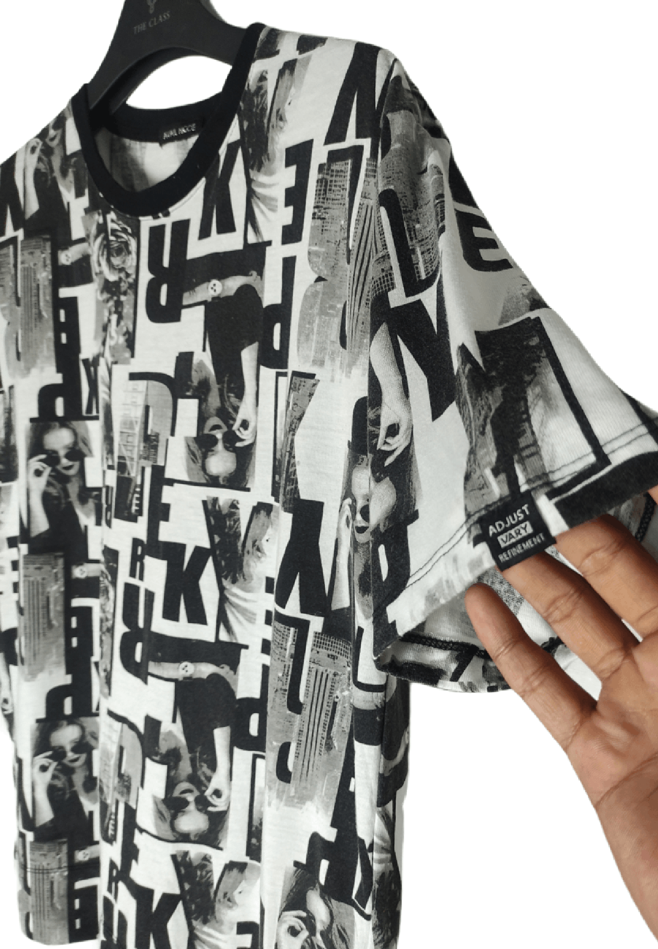 T shirts Black and White Full Print by Avail Mode