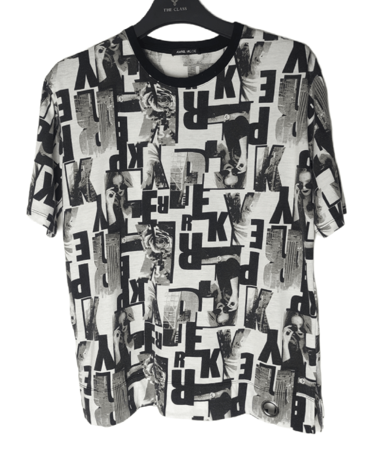 T shirts Black and White Full Print by Avail Mode