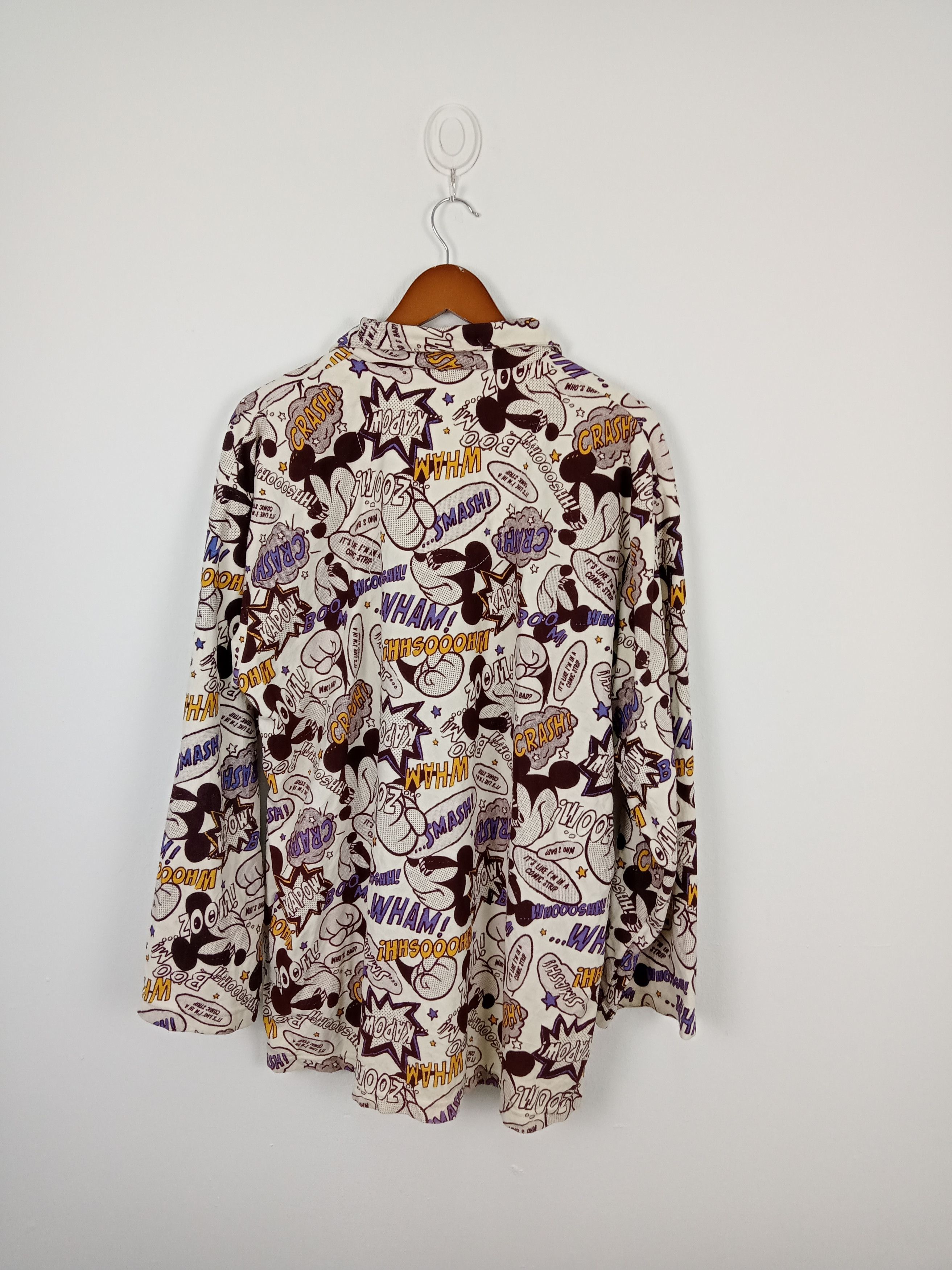 Disney × Mickey Mouse × Vintage Vintage Mickey Mouse Full Print Button up Shirt Size US L / EU 52-54 / 3 - 2 Thumbnail