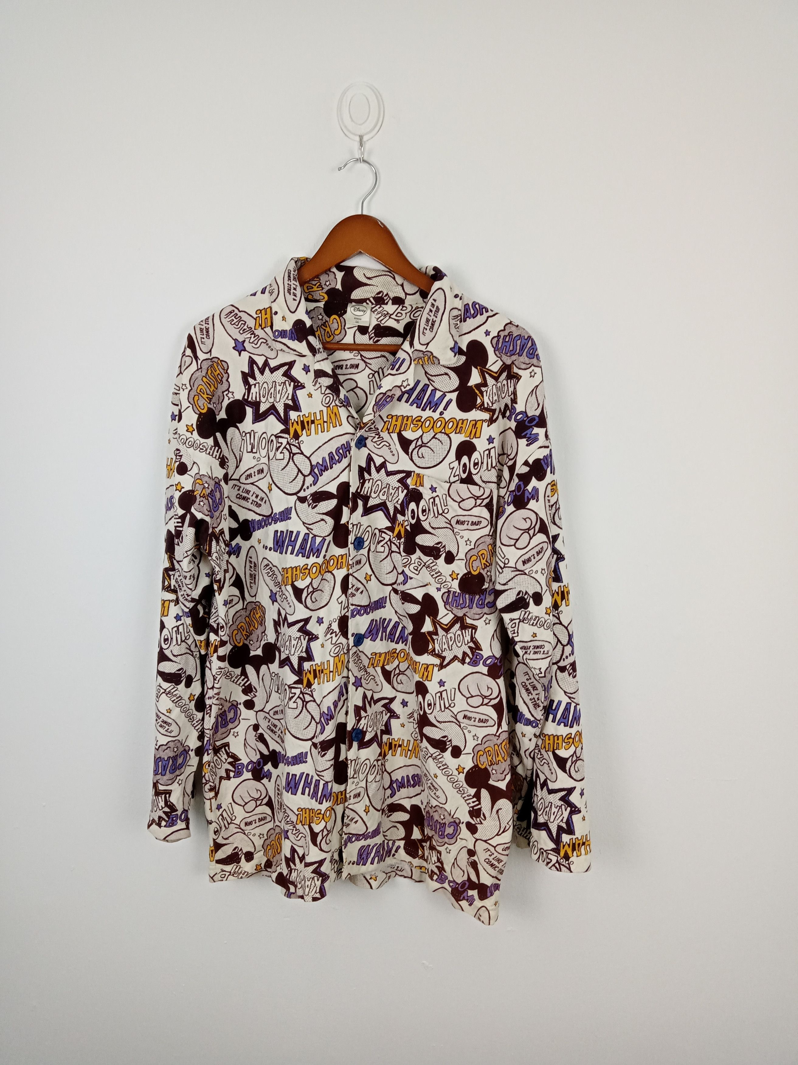 Vintage Mickey Mouse Full Print Button up Shirt