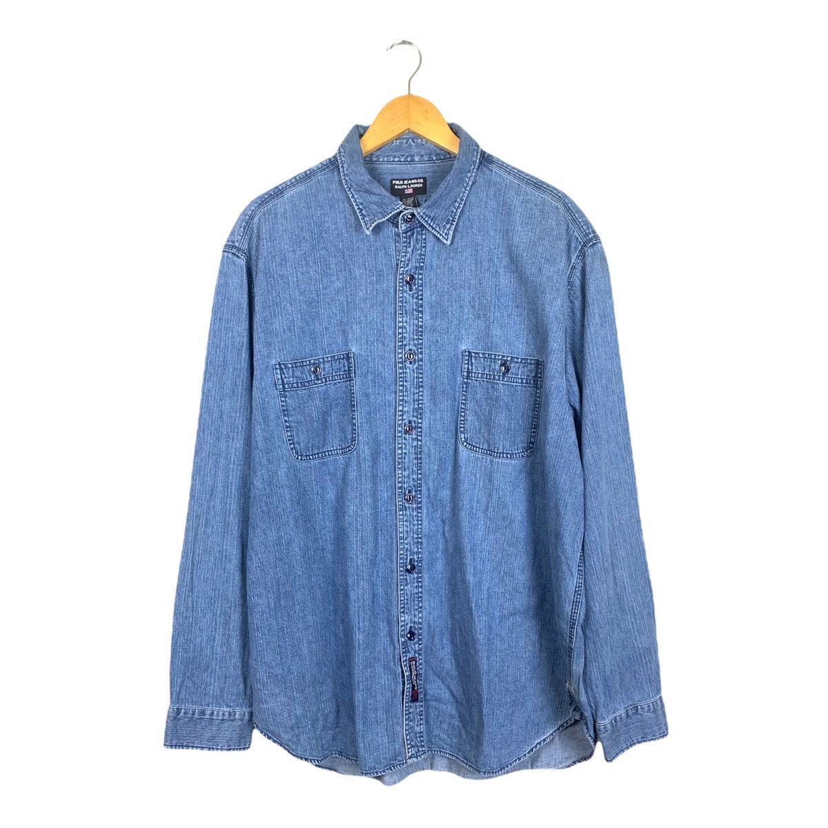 Vtg Polo Jeans Ralph Lauren Denim Shirt