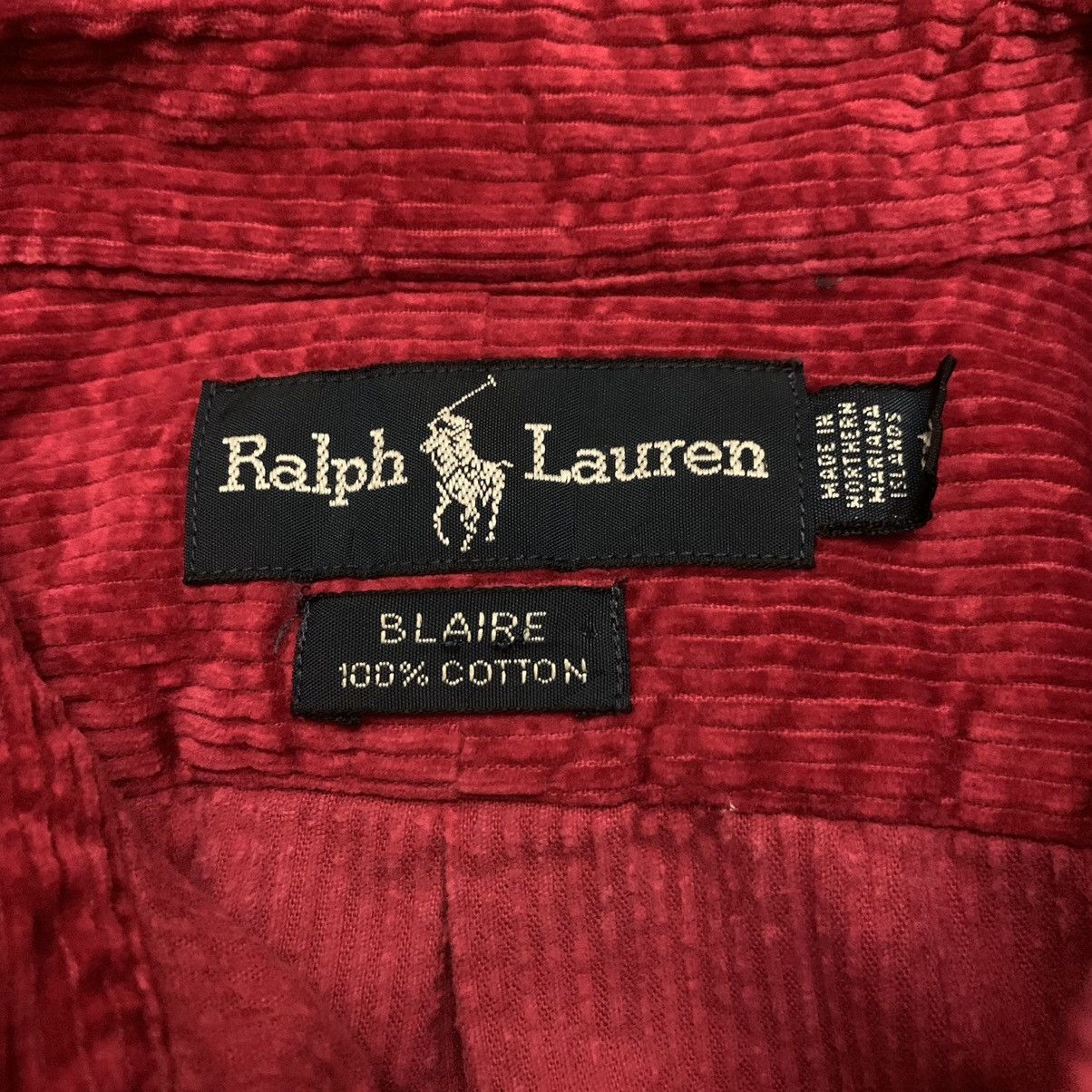 Polo Ralph Lauren × Ralph Lauren Vtg Ralph Lauren Bear Blaire Cord Button Down Shirt Size US M / EU 48-50 / 2 - 8 Thumbnail