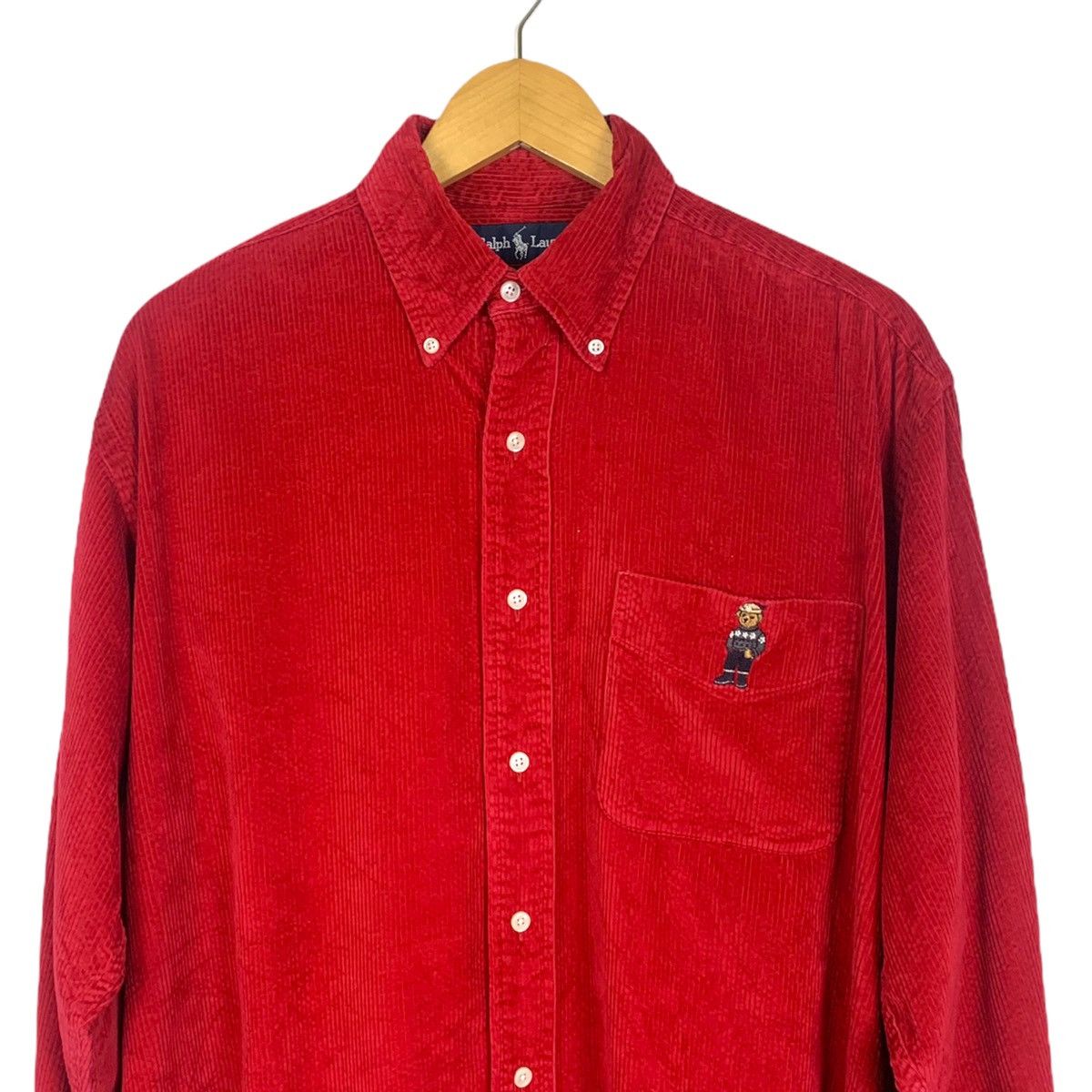 Polo Ralph Lauren × Ralph Lauren Vtg Ralph Lauren Bear Blaire Cord Button Down Shirt Size US M / EU 48-50 / 2 - 2 Thumbnail