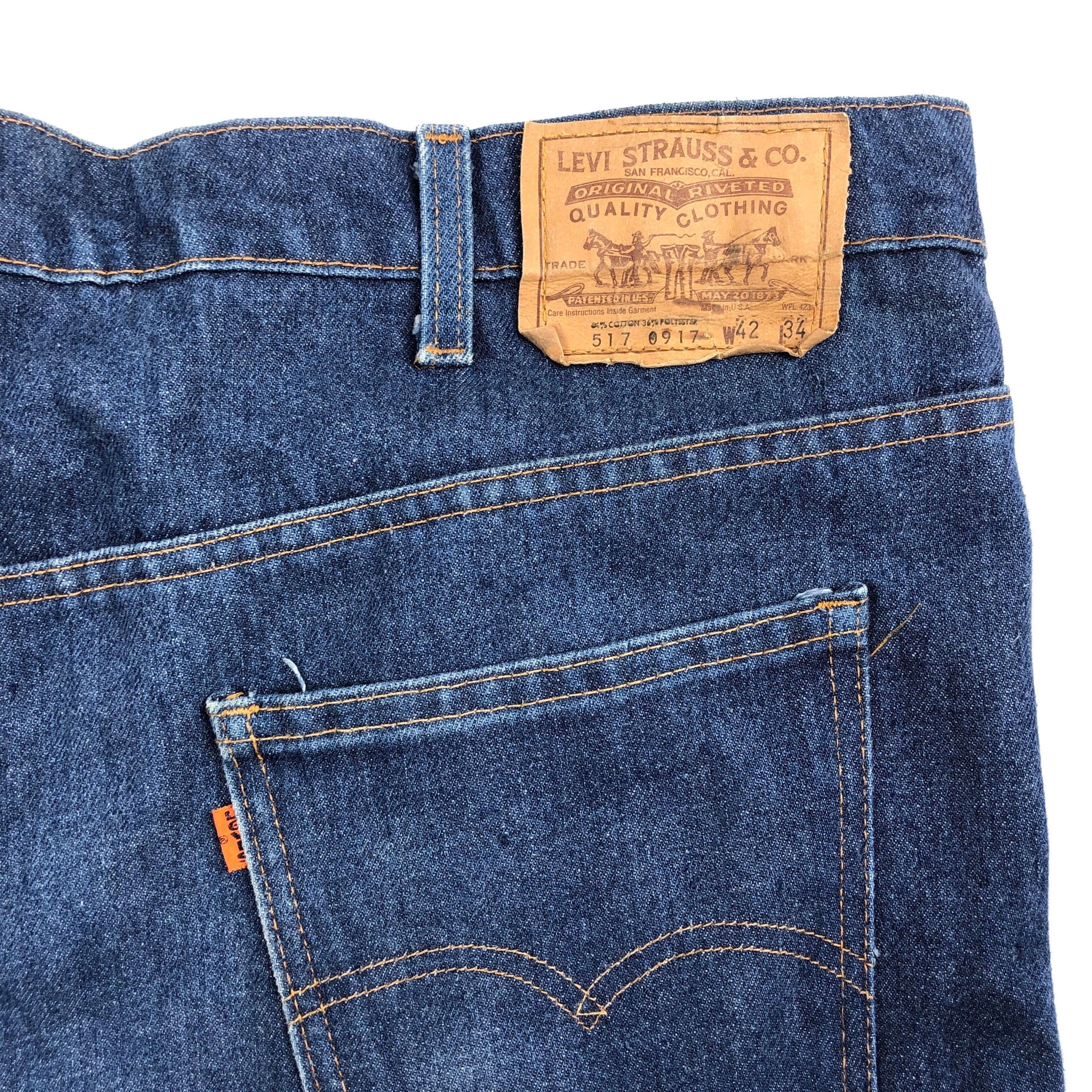 Levi's × Vintage Levi’s 517 0917 Orange Tab – Vintage 1980s – Fantastic 42×34 Size US 42 / EU 58 - 5 Thumbnail