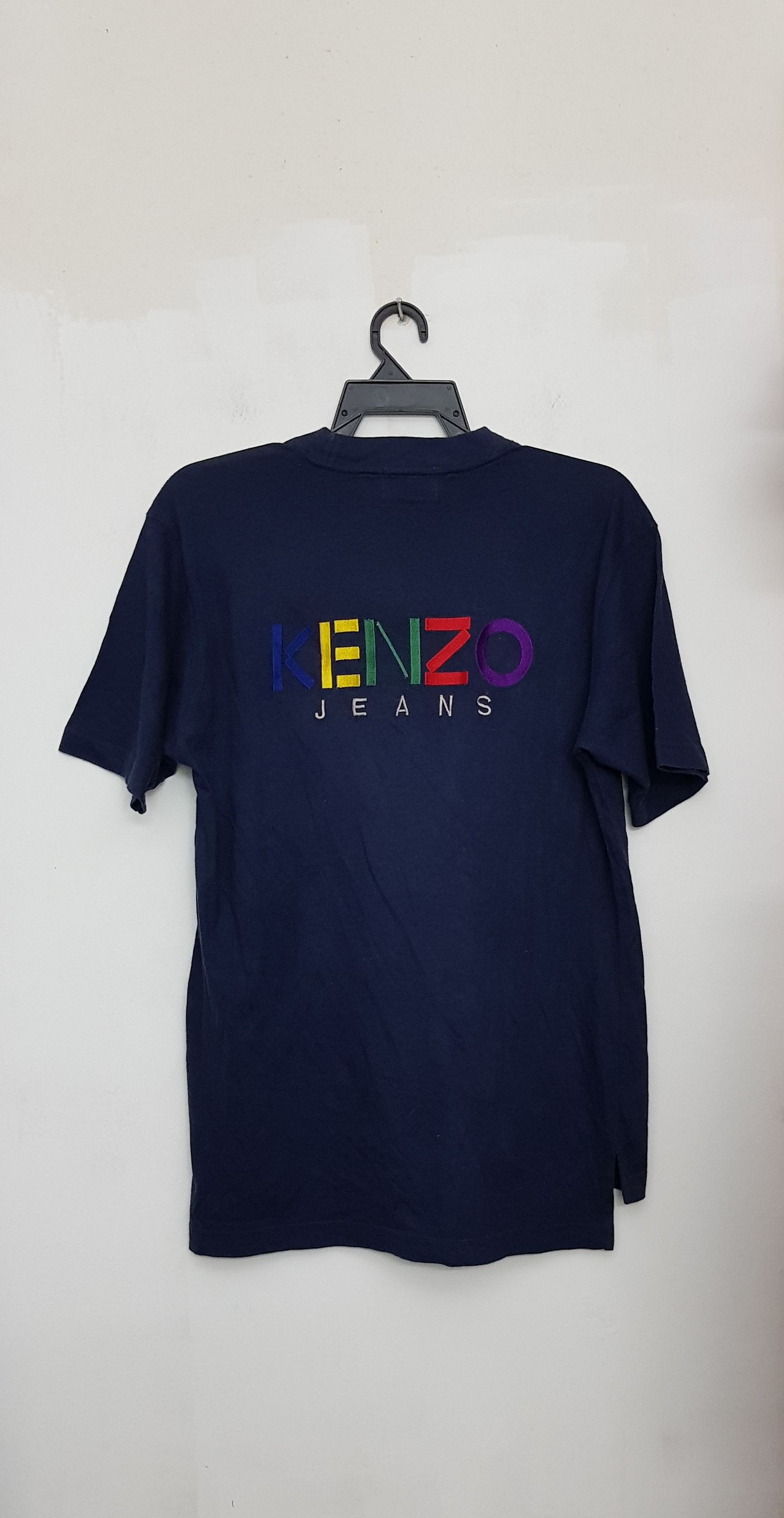 Designer × Kenzo 90's Kenzo Multicolor Spellout Logo Embroidery Tshirt Size US S / EU 44-46 / 1 - 1 Thumbnail