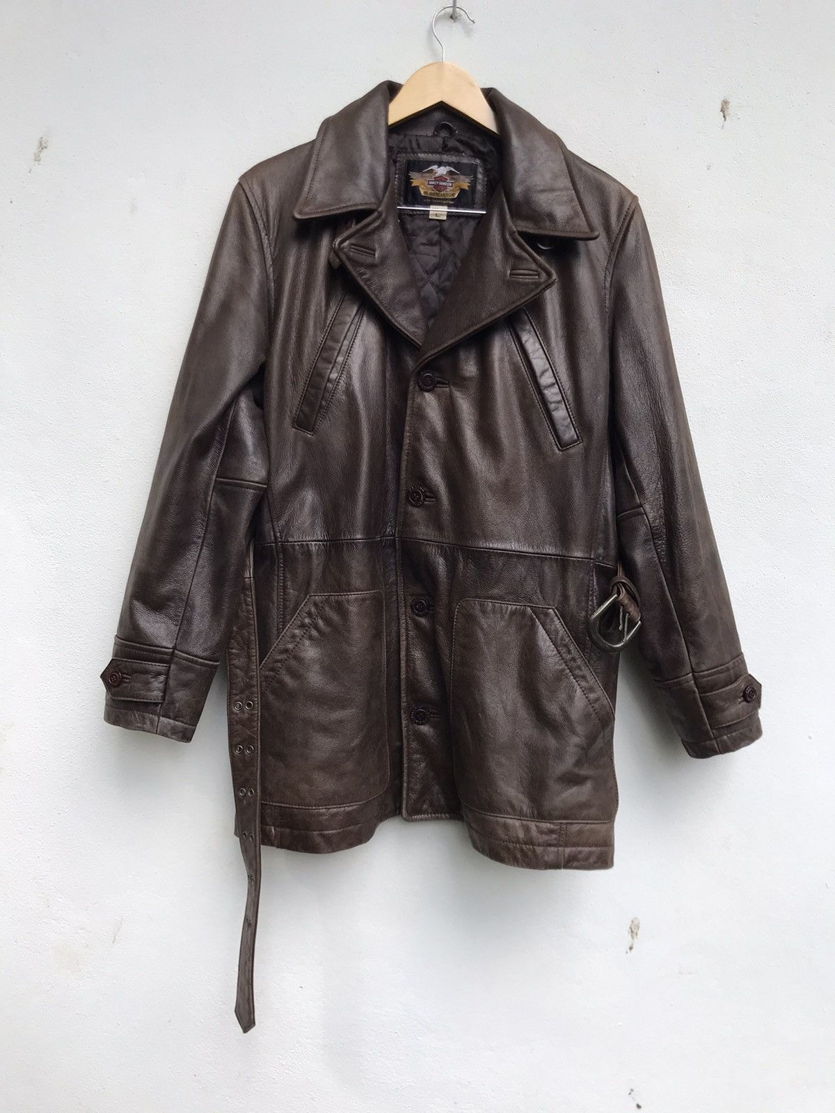 Harley Davidson Vintage Harley Davidson Cowhide Leather Coat Size US S / EU 44-46 / 1 - 1 Thumbnail