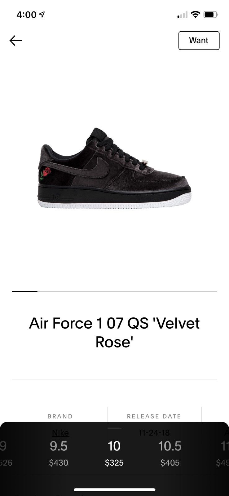 Nike Nike Air Force 1 07 QS Velvet Rose 2018 Size US 10 / EU 43 - 12 Thumbnail
