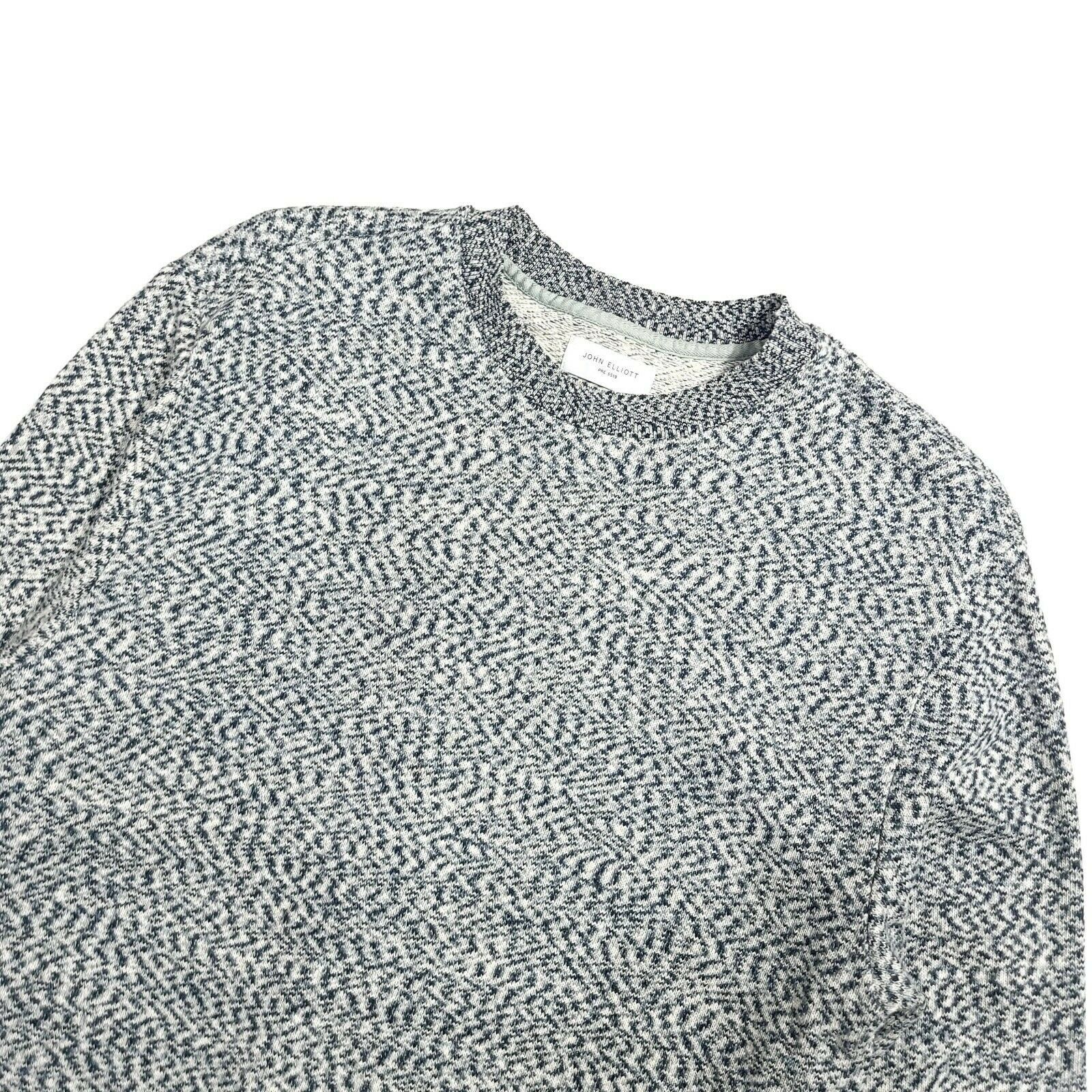 John Elliott Size 2 Heathered Cotton Knit Sweater - Grey Esse Size US S / EU 44-46 / 1 - 2 Thumbnail
