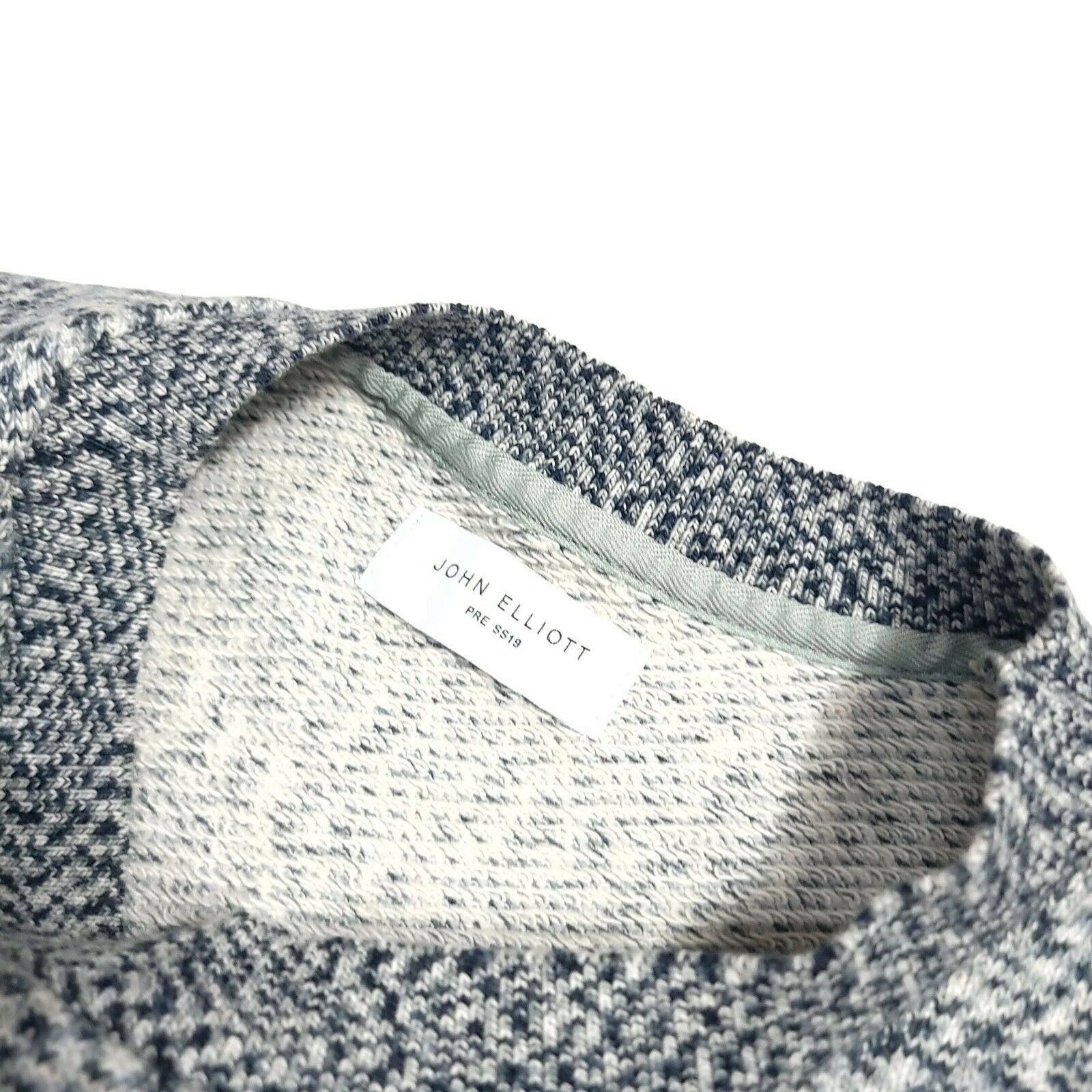 John Elliott Size 2 Heathered Cotton Knit Sweater - Grey Esse Size US S / EU 44-46 / 1 - 3 Thumbnail