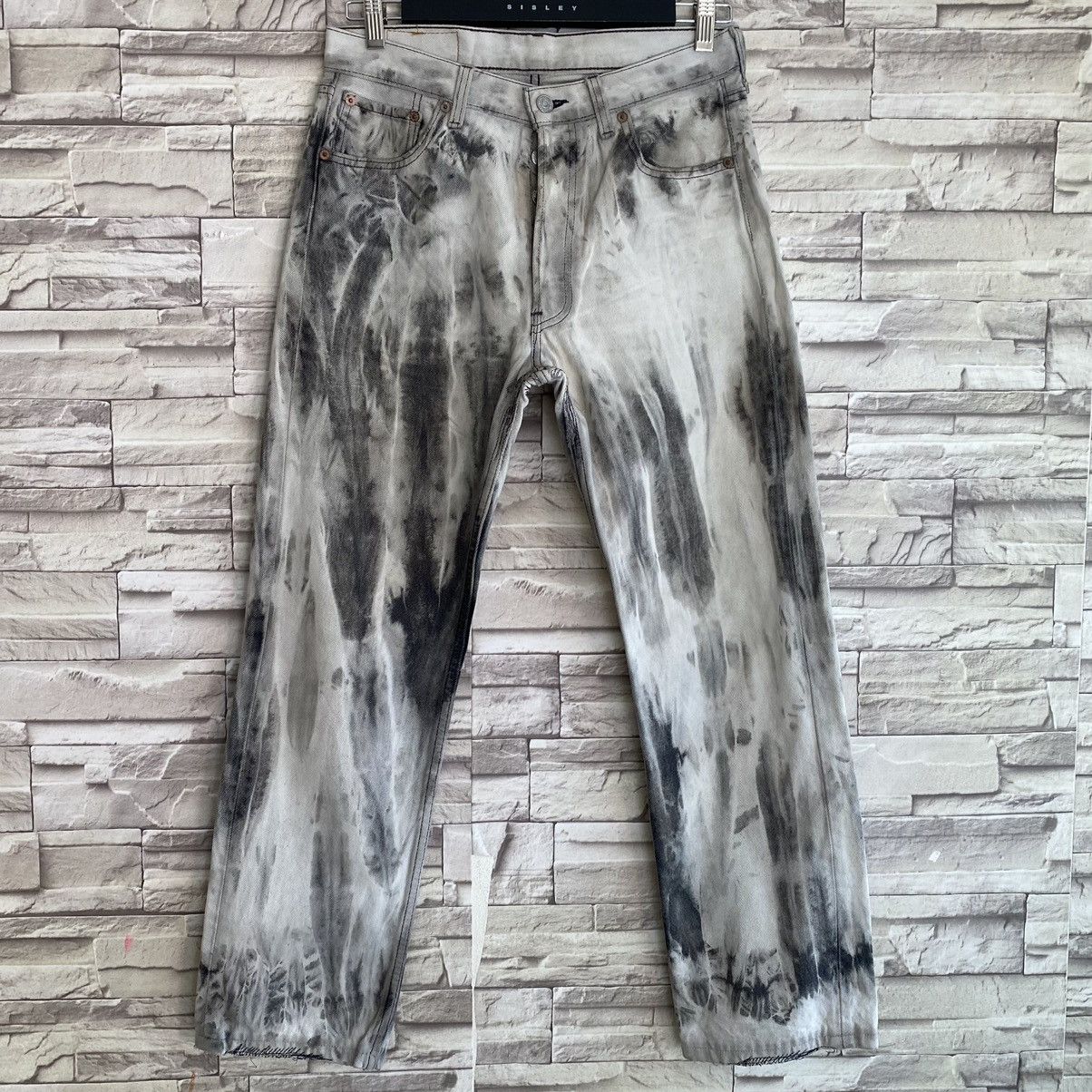 Levi's Vintage 90s Levis 501 Bleach Distressed Jeans Size US 30 / EU 46 - 3 Thumbnail