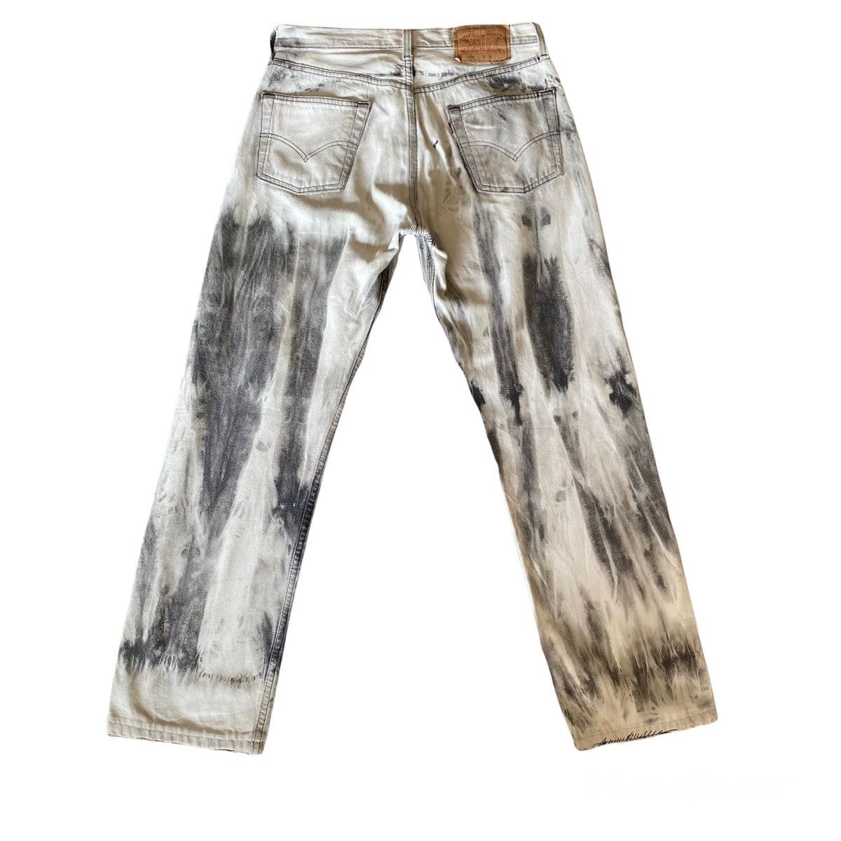 Levi's Vintage 90s Levis 501 Bleach Distressed Jeans Size US 30 / EU 46 - 2 Thumbnail