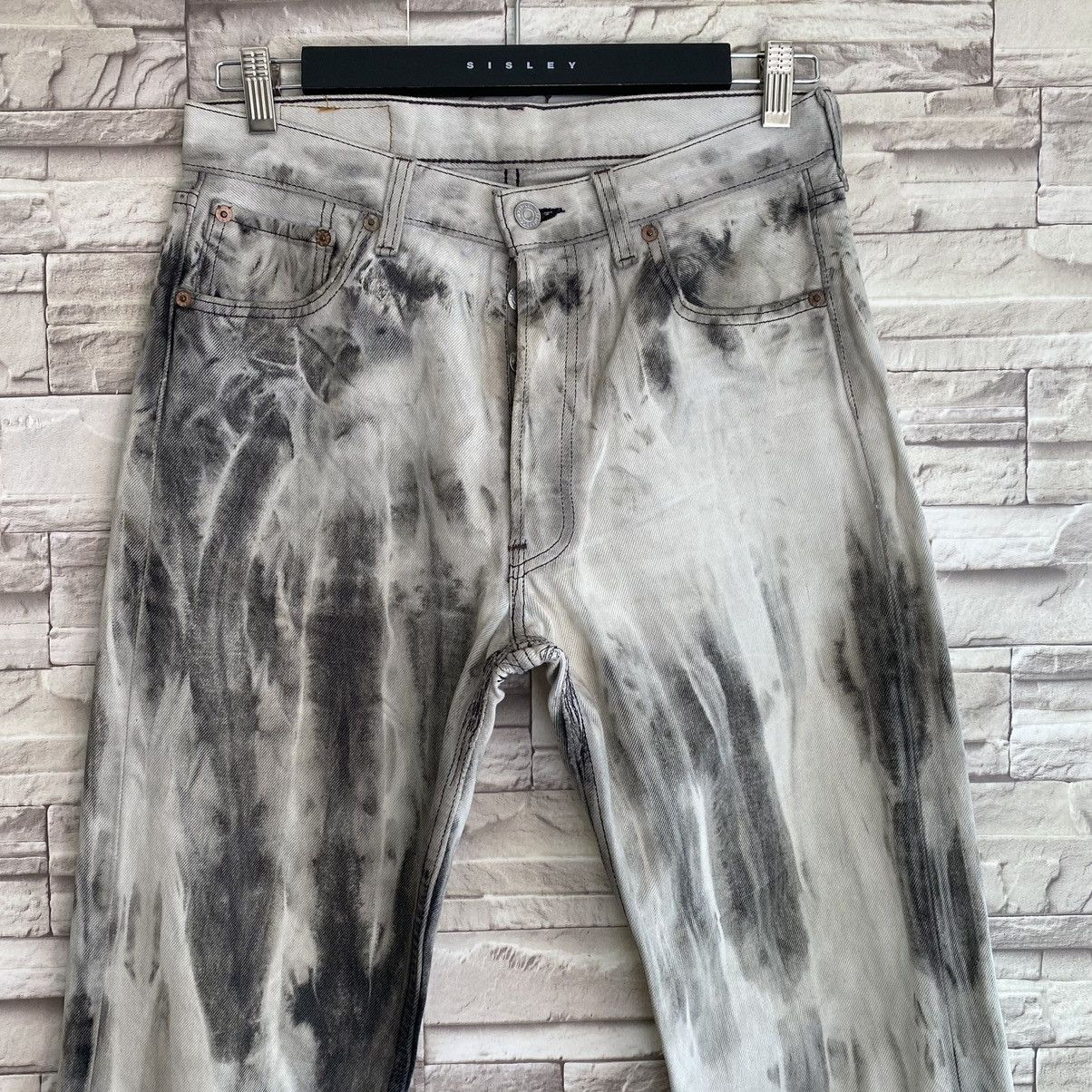 Levi's Vintage 90s Levis 501 Bleach Distressed Jeans Size US 30 / EU 46 - 4 Thumbnail