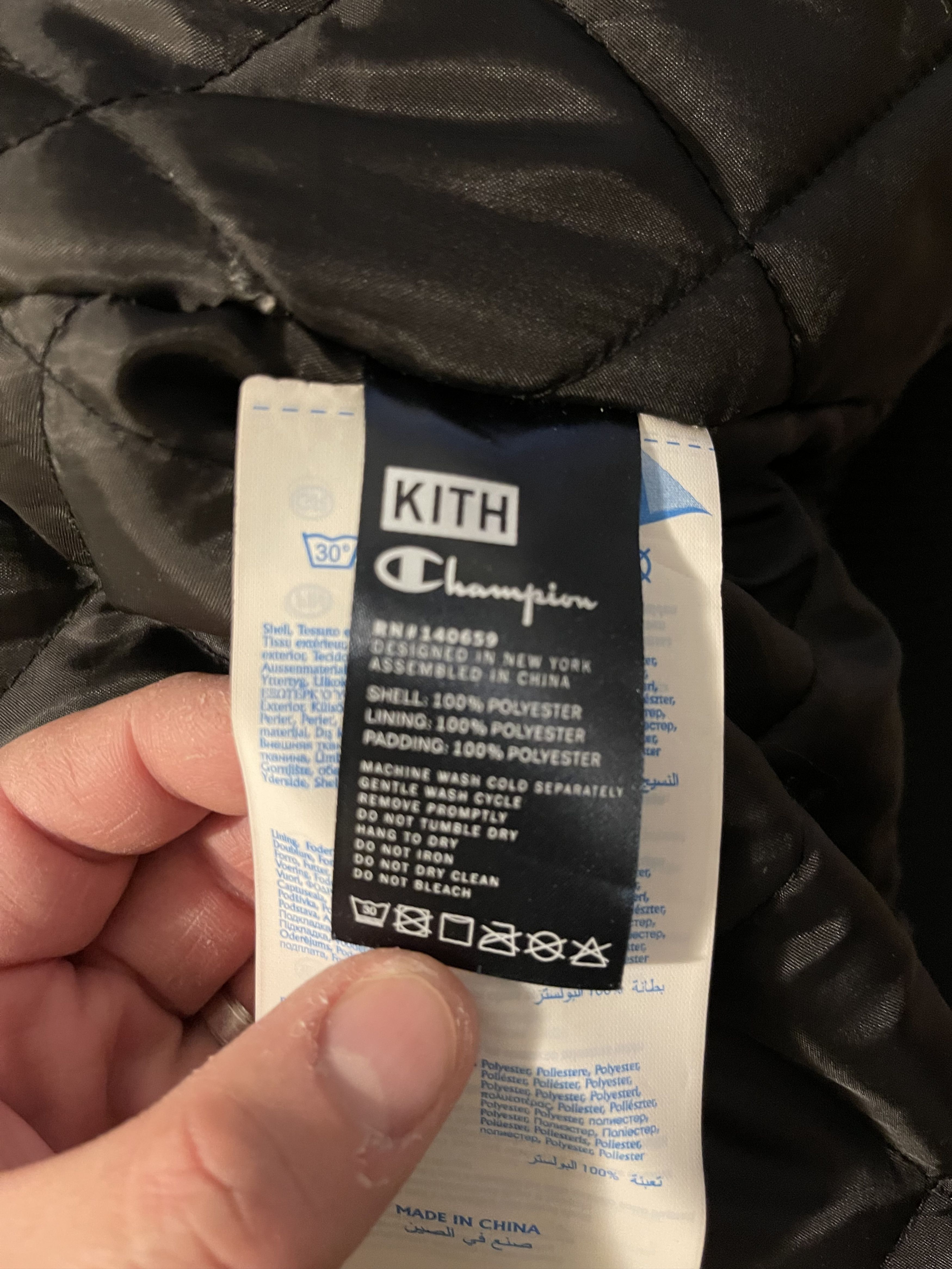 Kith champion baseball jacket best sale