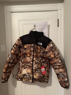 Supreme The North Face Leaves Nuptse Jacket | Grailed