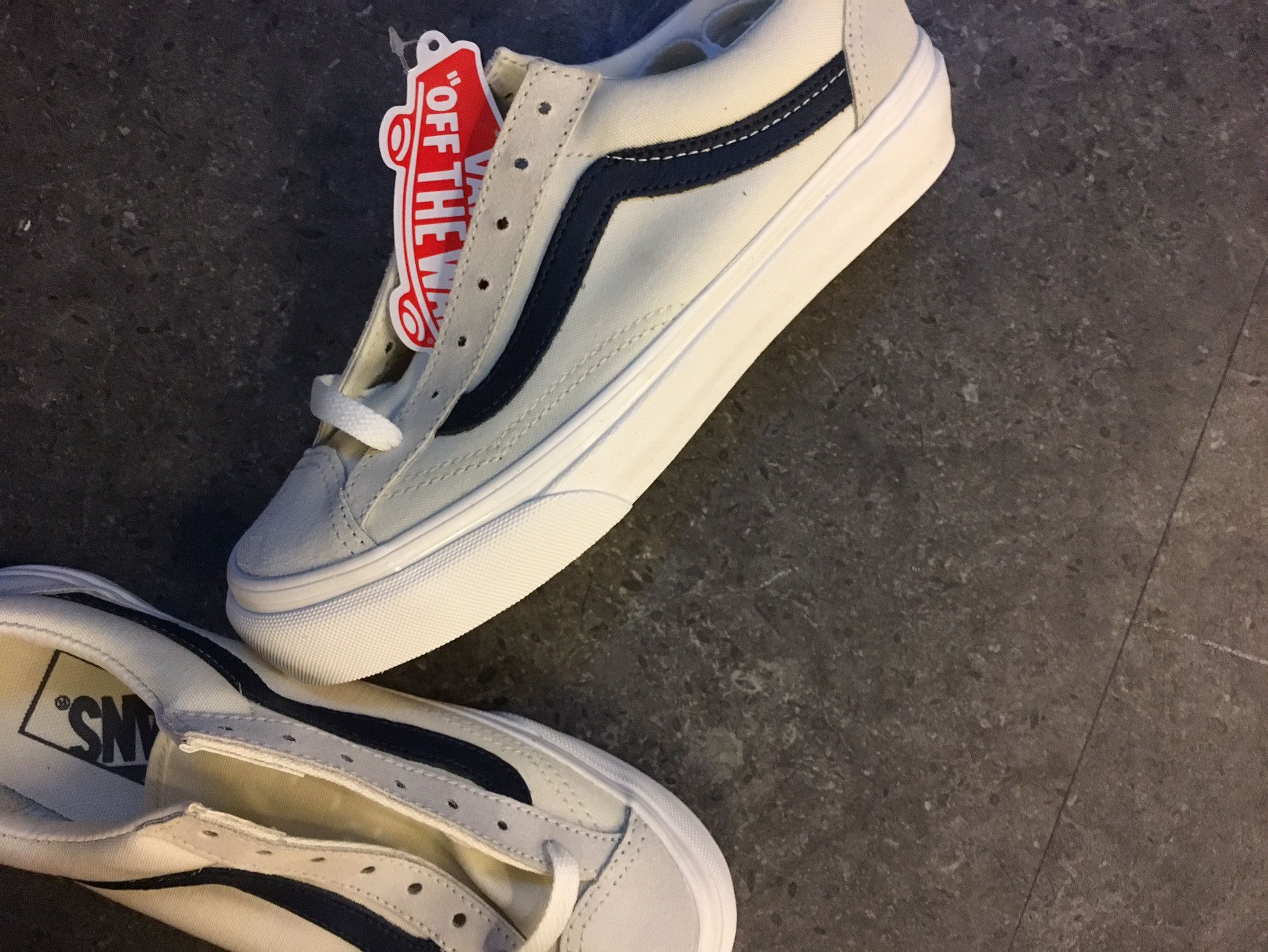 Vans style 36 marshmallow dress blue clearance