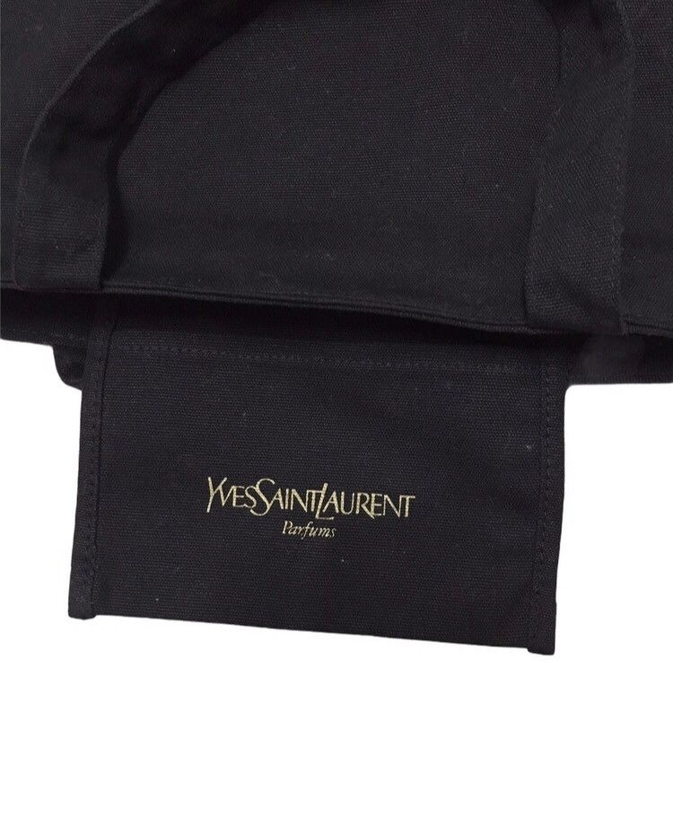 Yves Saint Laurent YSL Tote Bag Black Colour Embroidery Big Logo Size ONE SIZE - 7 Thumbnail
