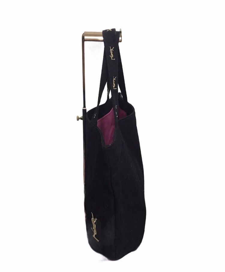 Yves Saint Laurent YSL Tote Bag Black Colour Embroidery Big Logo Size ONE SIZE - 5 Thumbnail
