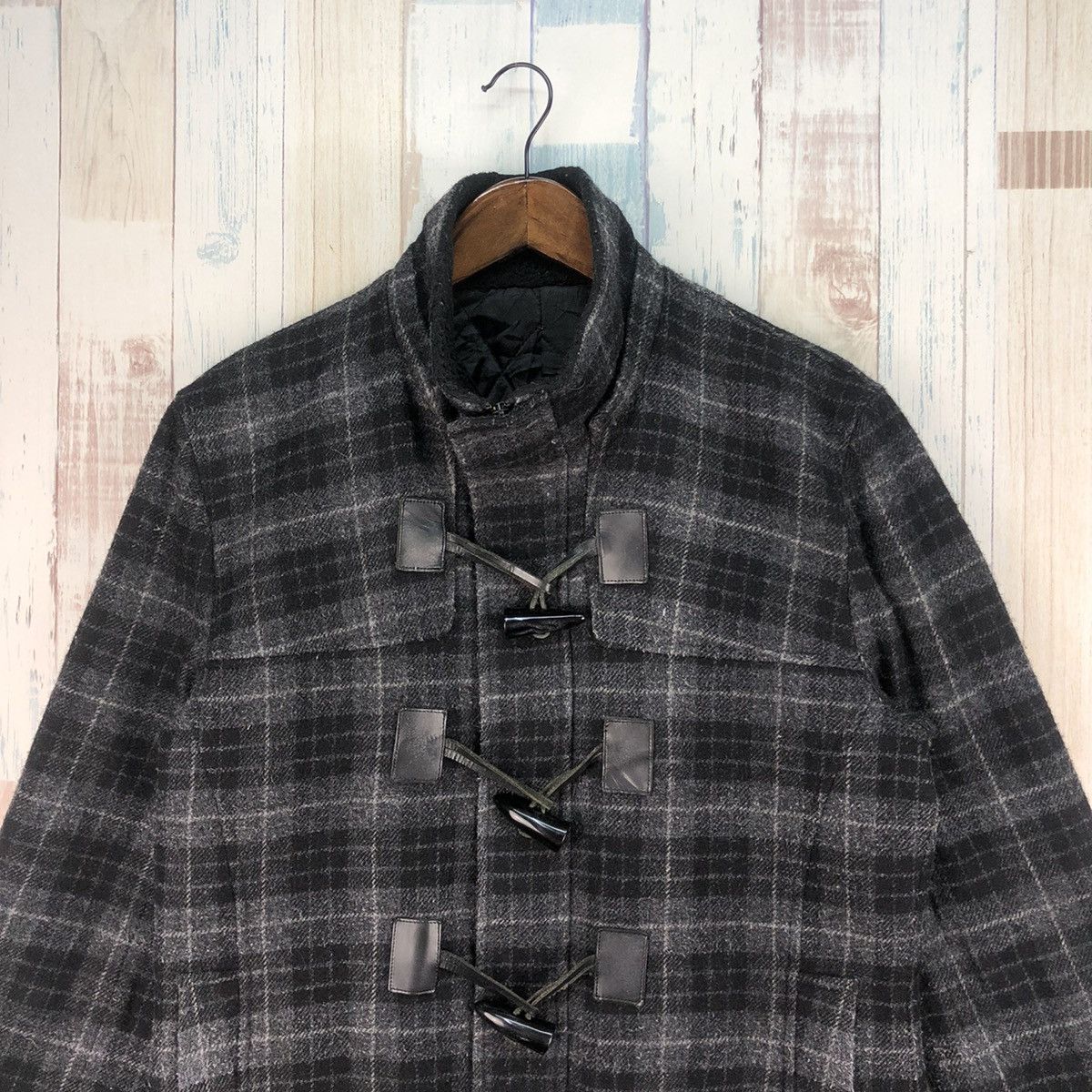Japanese Brand Vintage Katharine Hamnett Wool Duffle Coat Size US M / EU 48-50 / 2 - 4 Thumbnail