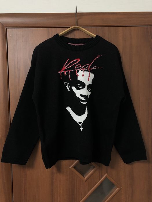 Vintage Playboi Carti WHL Whole Lotta Red Knit Sweater Grailed