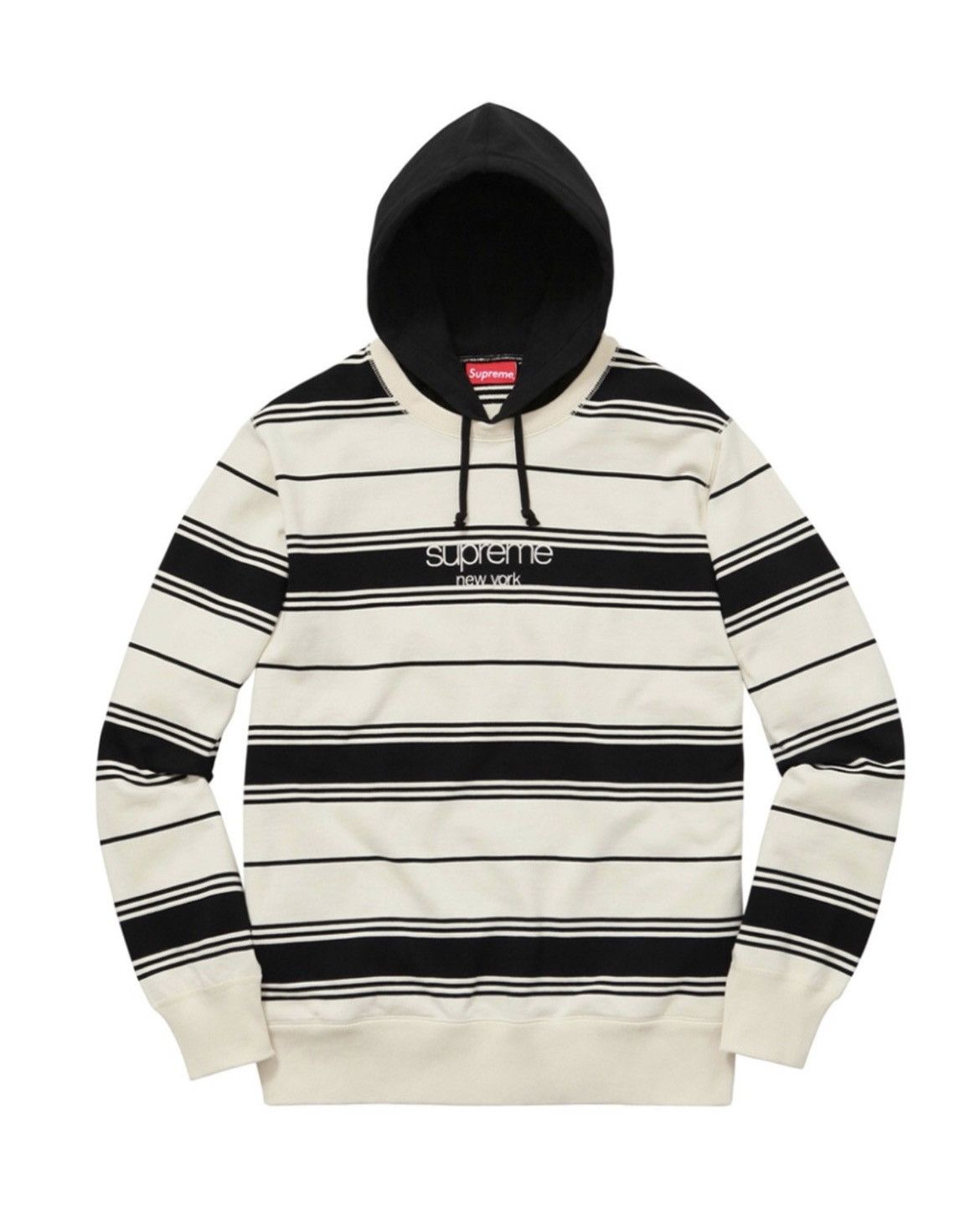Supreme Classic Logo Striped Hoodie Grailed