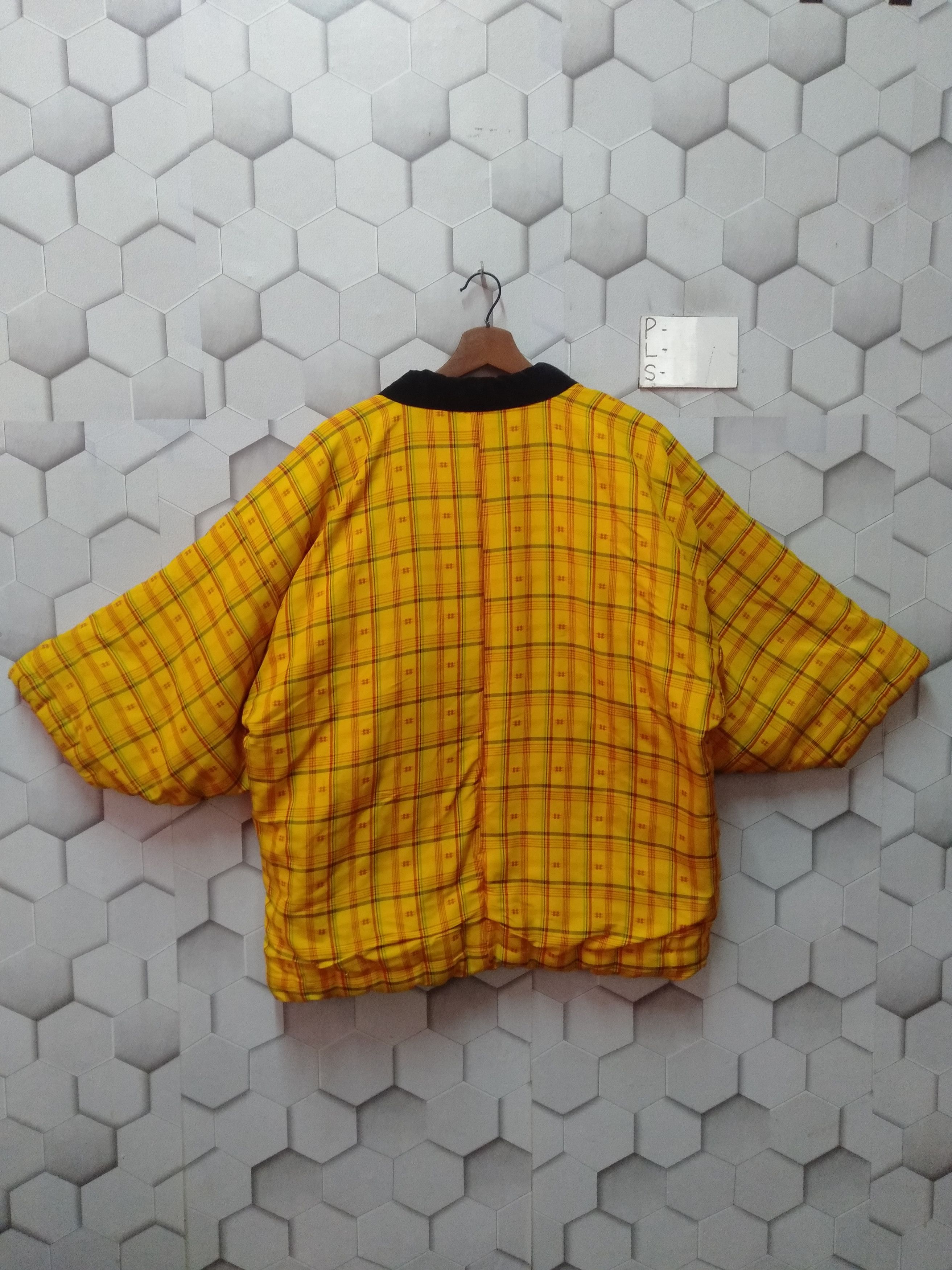 Japanese Brand rare !! Vintage kimono hanten with Checkered Size US L / EU 52-54 / 3 - 2 Thumbnail