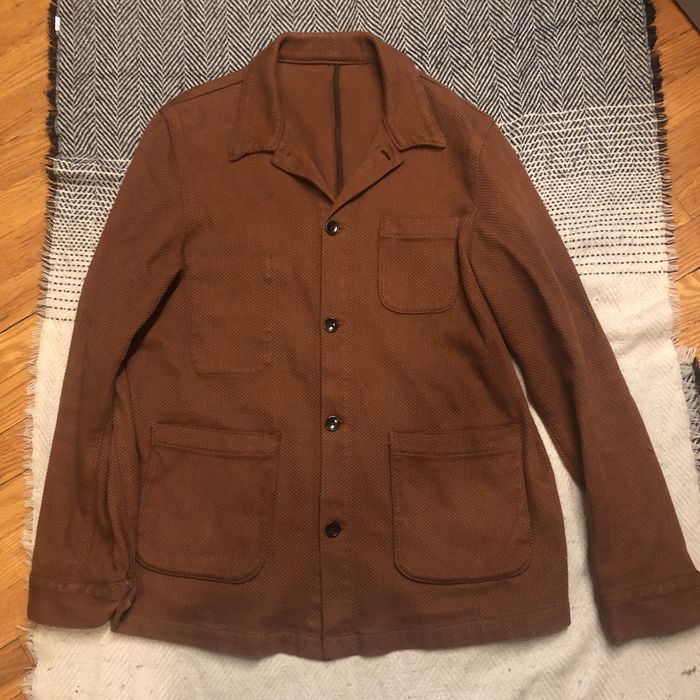 Epaulet Doyle Chore Jacket Sienna Brown Sashiko Cotton | Grailed