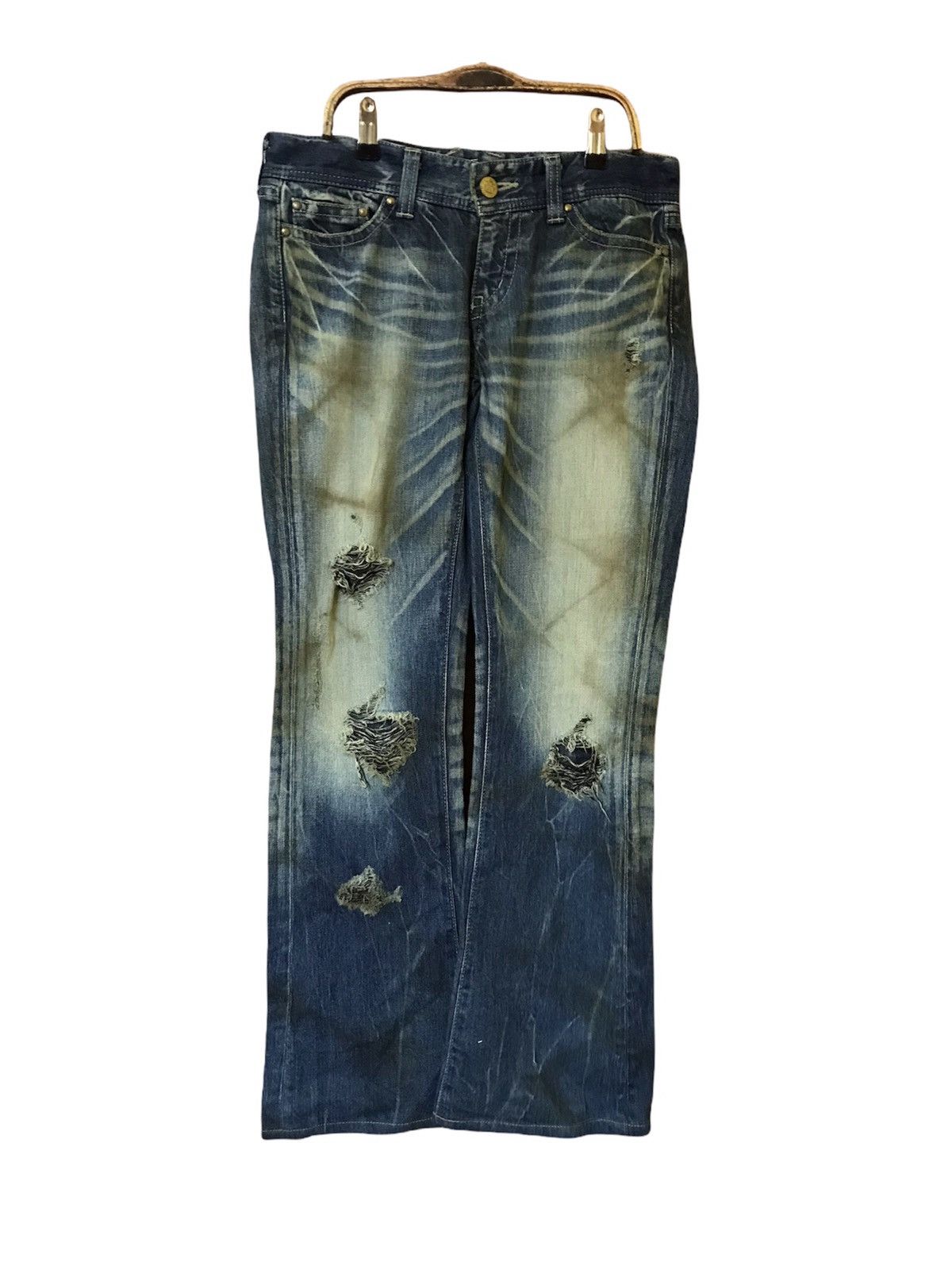 If Six Was Nine × PPFM × Vanquish Vanquish Flare Selvedge Bootcut Jeans Size US 33 - 1 Thumbnail