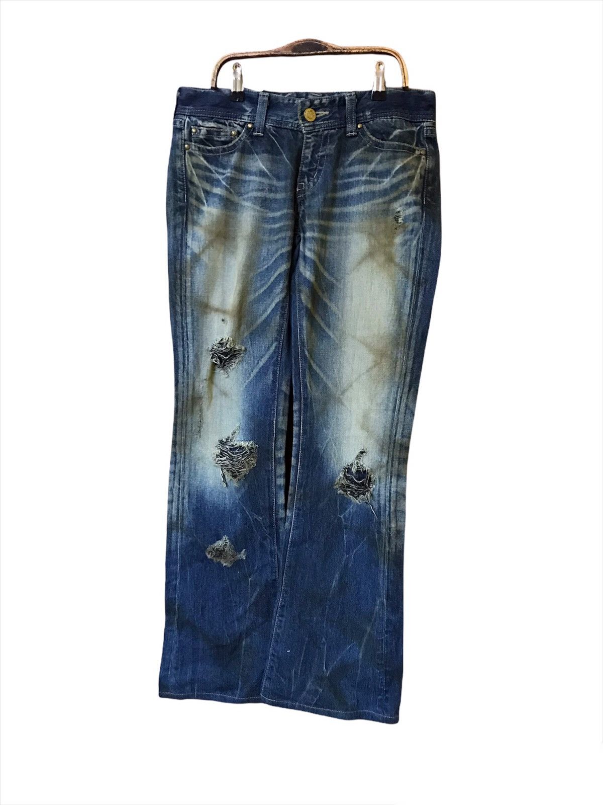If Six Was Nine × PPFM × Vanquish Vanquish Flare Selvedge Bootcut Jeans Size US 33 - 2 Thumbnail