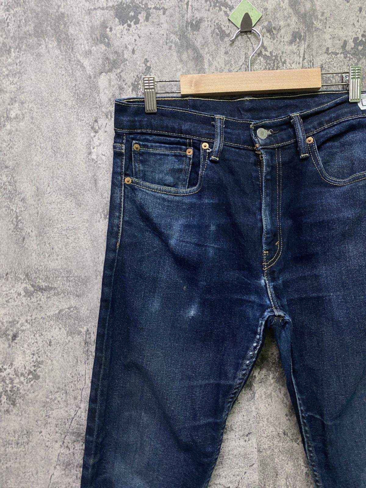 Levi's × Vintage Vintage Levi's 512 Dark Blue Distressed jeans - L66 Size US 32 / EU 48 - 4 Thumbnail