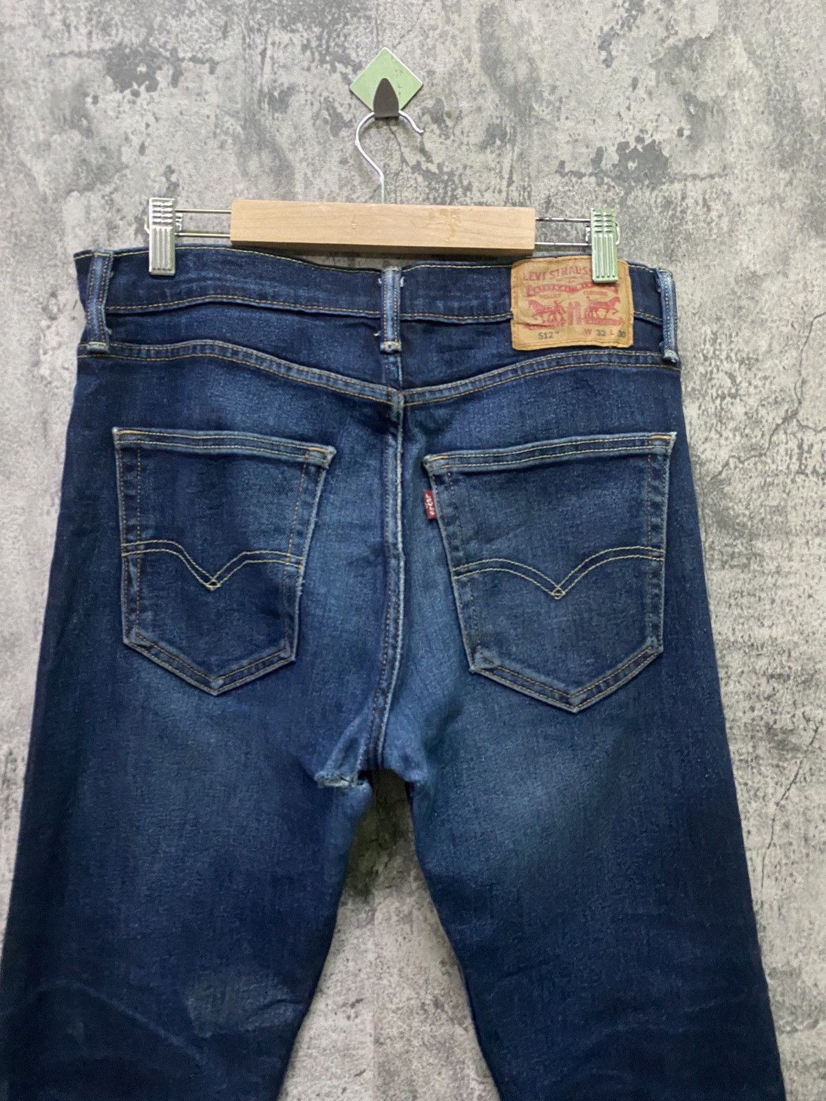 Levi's × Vintage Vintage Levi's 512 Dark Blue Distressed jeans - L66 Size US 32 / EU 48 - 12 Thumbnail
