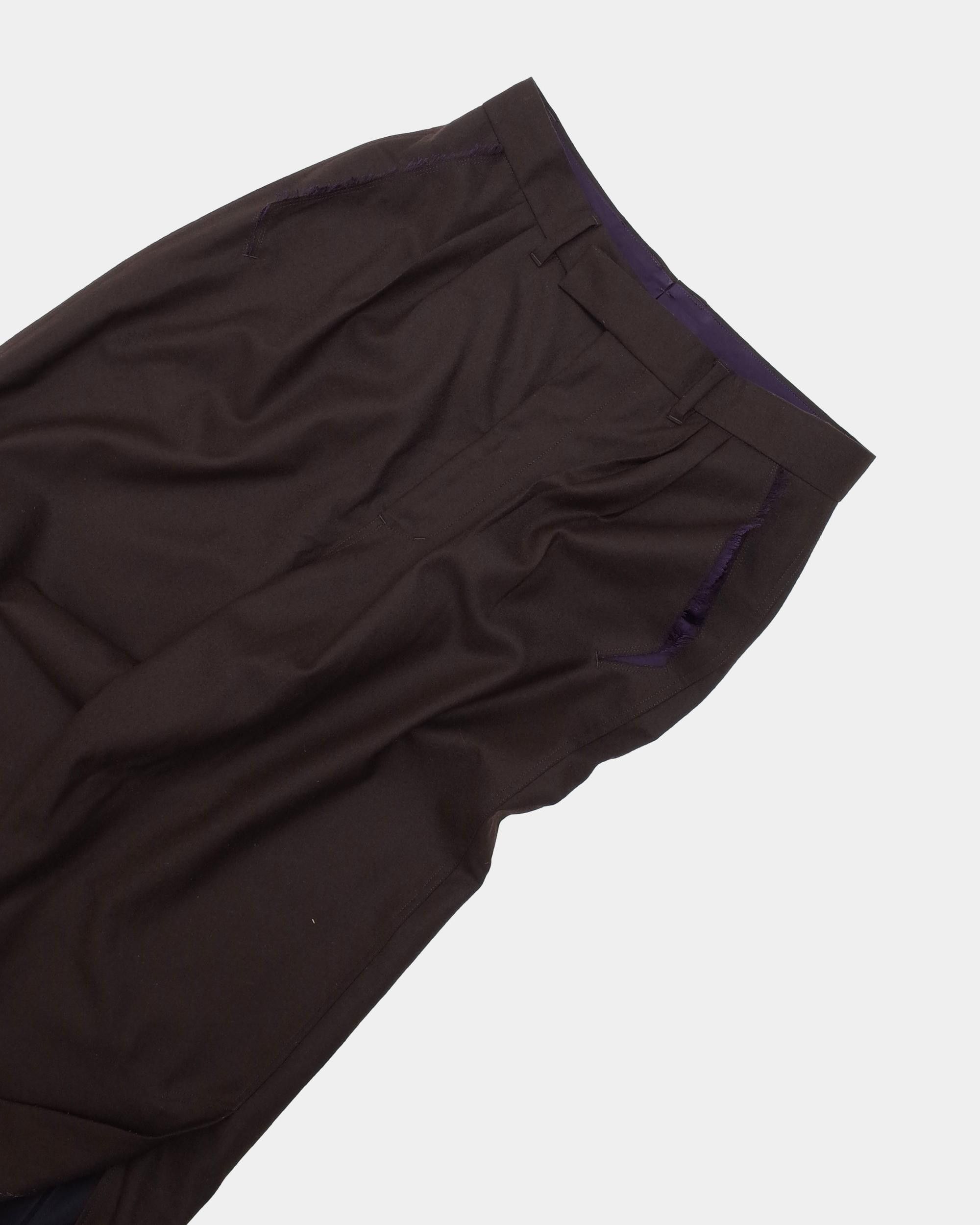 Bed j.w. Ford Dark brown wool trouser Size US 29 - 4 Thumbnail