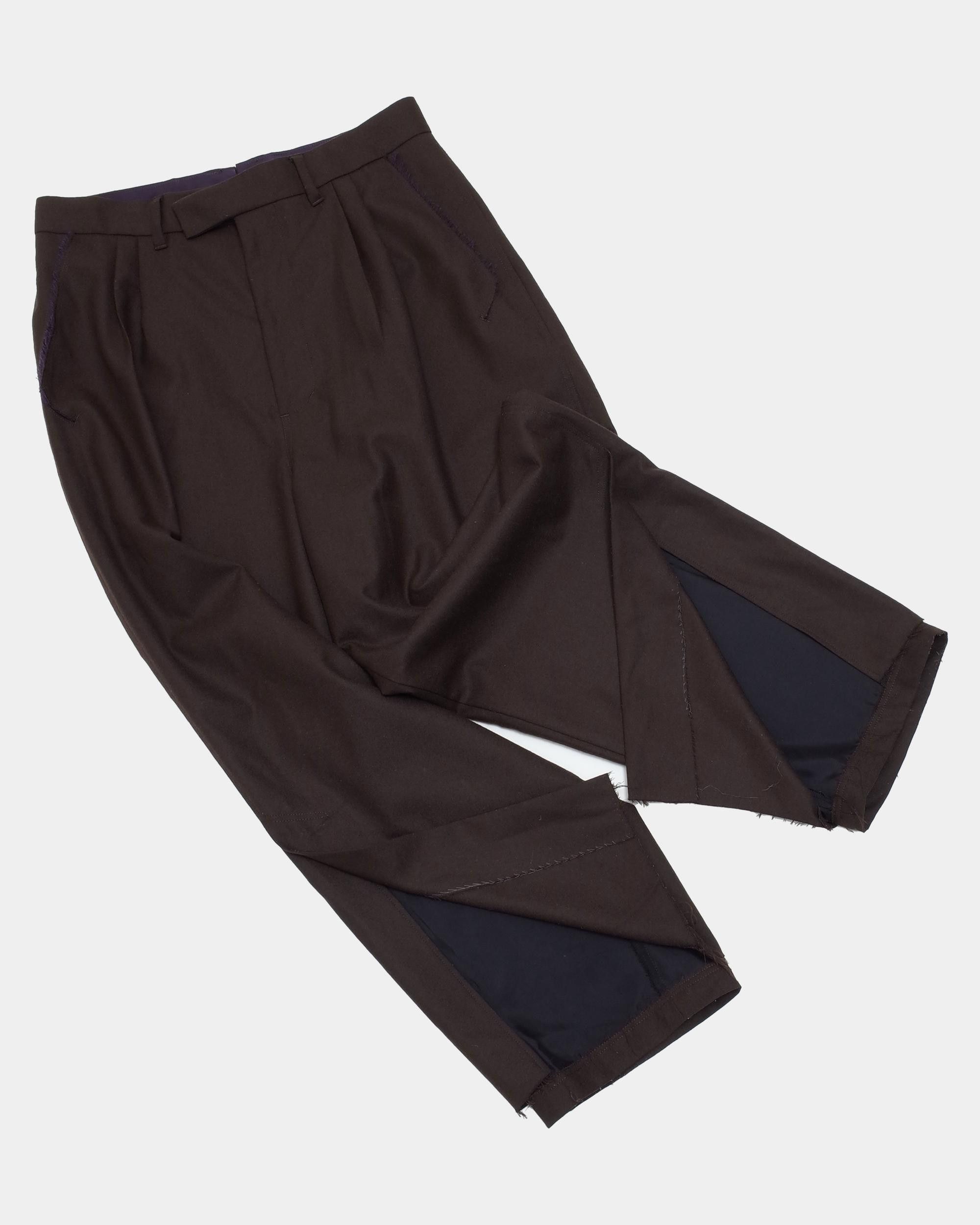 Bed j.w. Ford Dark brown wool trouser Size US 29 - 3 Thumbnail