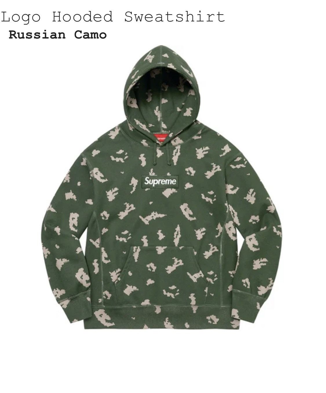 Supreme Box Logo Hoodie Olive Russian Camo | Grailed