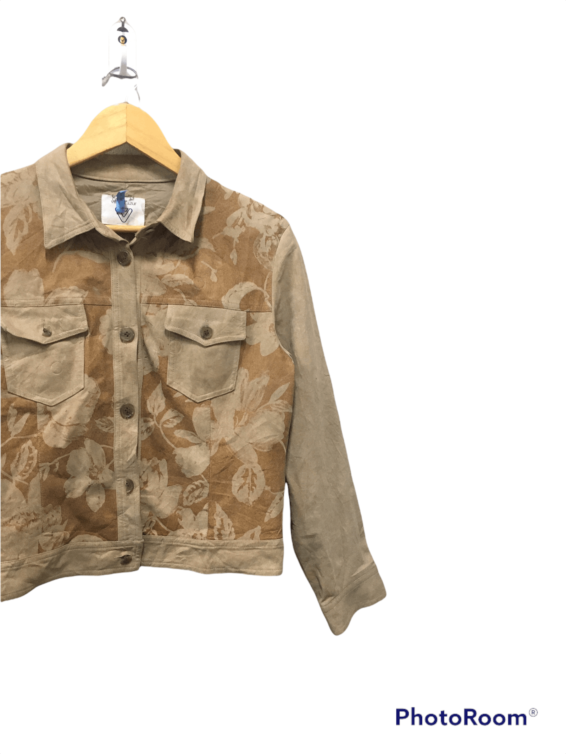 Japanese Brand Ville D’Azur Floral Art Suede Leather Jacket Size US M / EU 48-50 / 2 - 2 Thumbnail