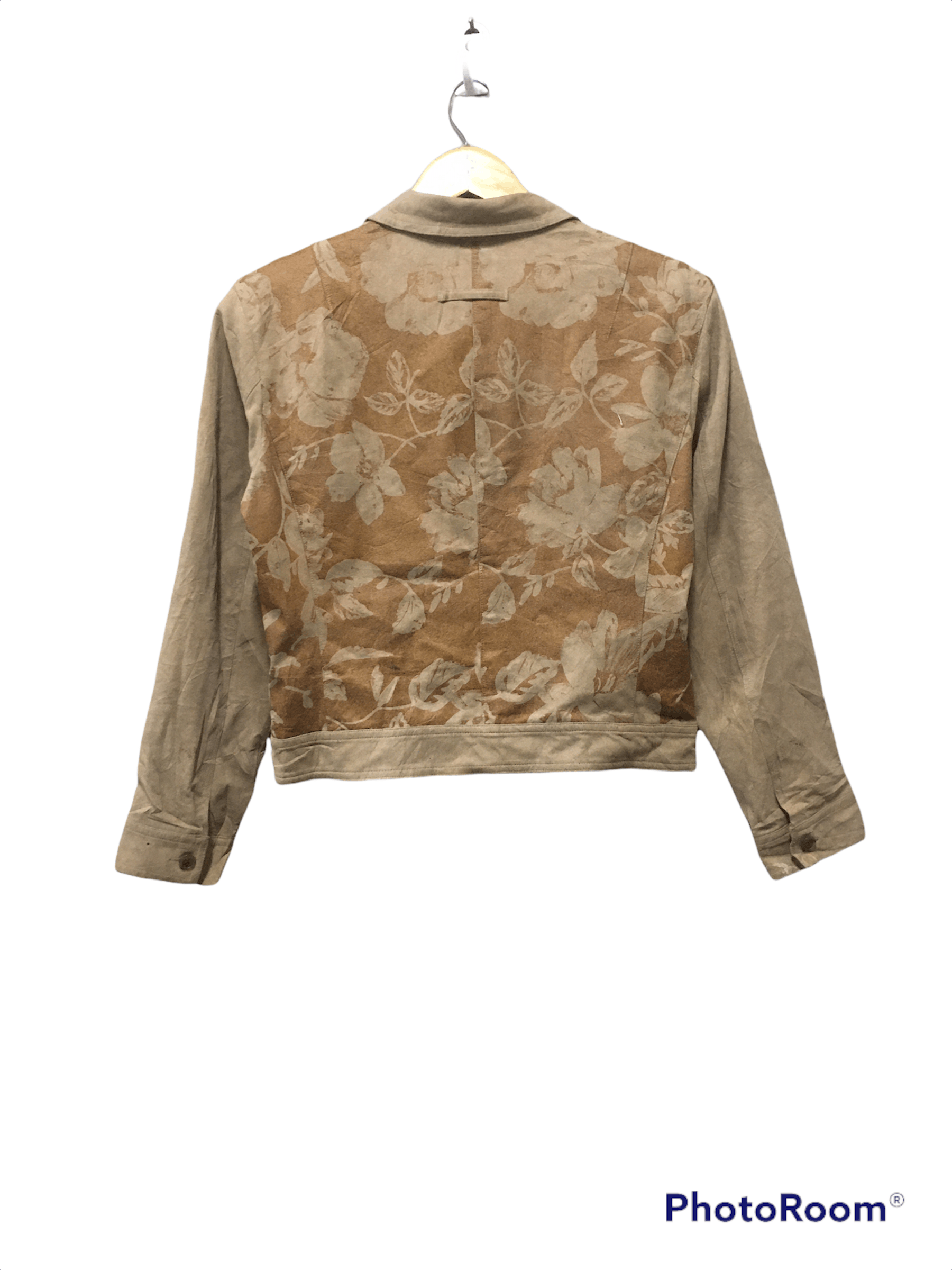 Japanese Brand Ville D’Azur Floral Art Suede Leather Jacket Size US M / EU 48-50 / 2 - 5 Thumbnail