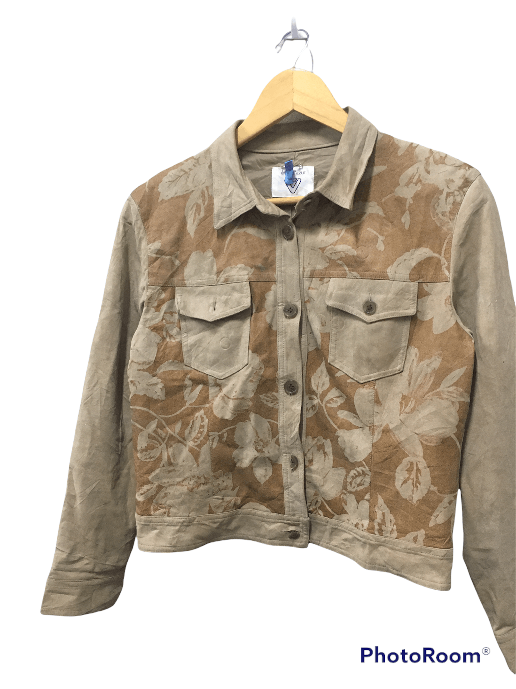 Japanese Brand Ville D’Azur Floral Art Suede Leather Jacket Size US M / EU 48-50 / 2 - 3 Thumbnail